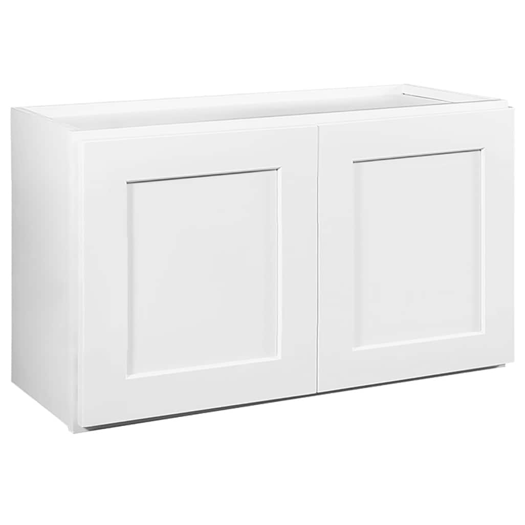 Design House 543322 Brookings 36-in W x 21-in H x 12-in D White Maple Wall Ready to assemble Plywood Cabinet (Recessed Panel Shaker)