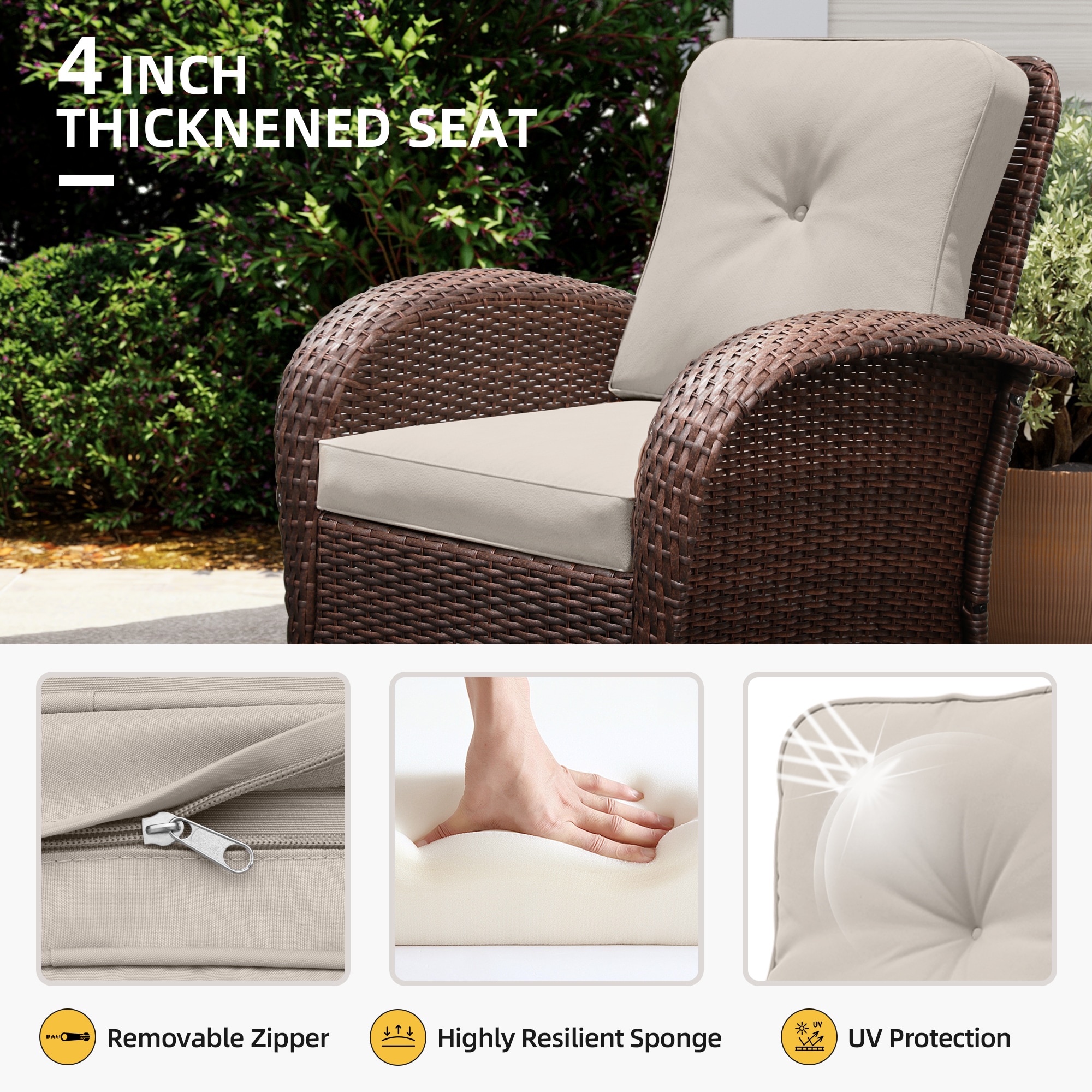 UPHA Y9BE-BEIGE Patio-Chairs - View #4