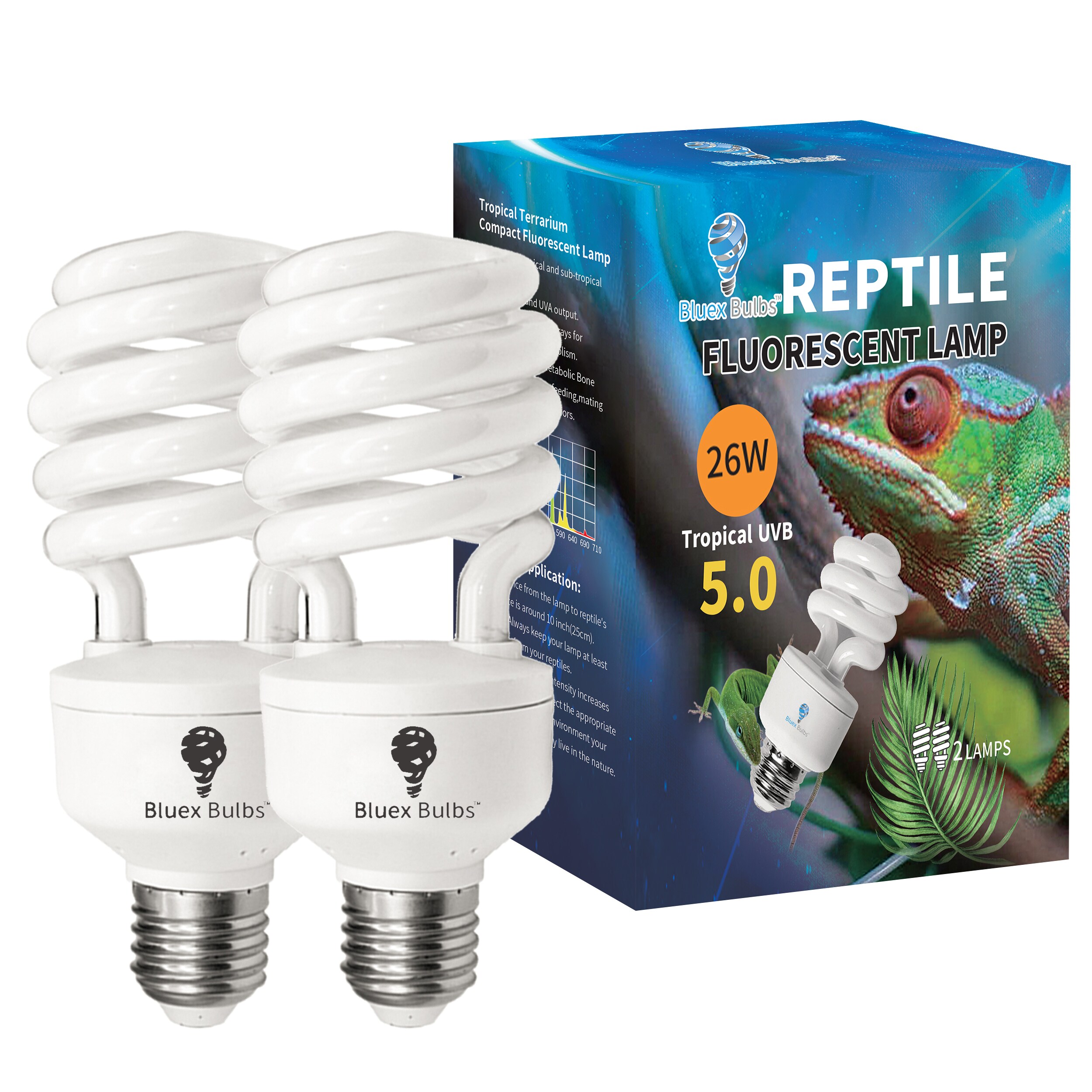 Bluex Bulbs REP-CFL-UVB5-26 Grow-Light-Bulbs - View #3