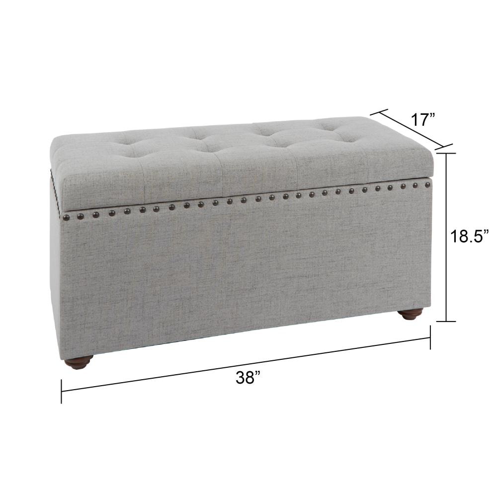 Cheyenne Products Penelope Casual Light Grey Storage Bench with Storage ...