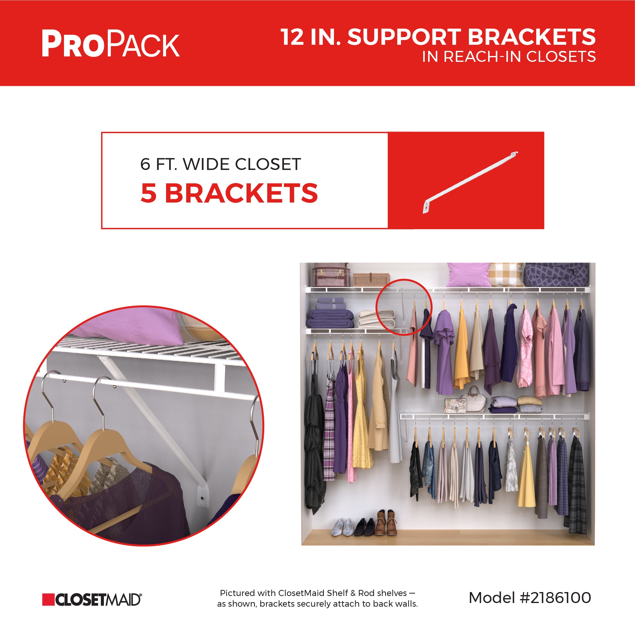 ClosetMaid 2186100 Wire-Closet-Hardware - View #13