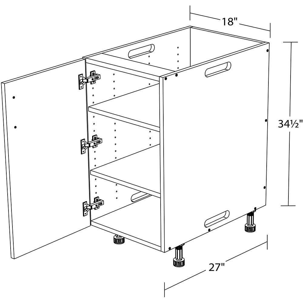 WeatherStrong Miami 18-in W x 27-in D x 34.5-in H Outdoor Kitchen Cabinet IB1827FHL-MDA Sansujyuku sansujyuku.com