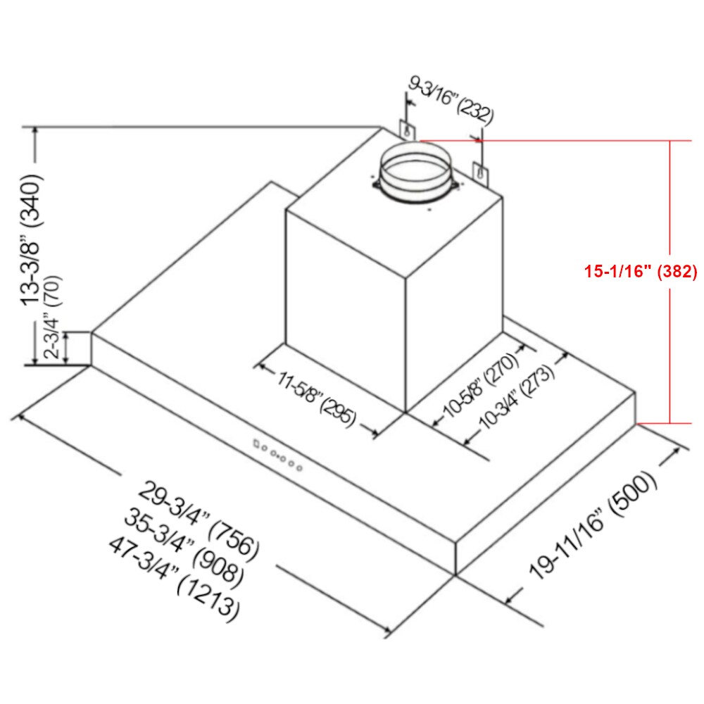 KOBE Range Hoods Premium 36in 700CFM Ducted Stainless Steel Under