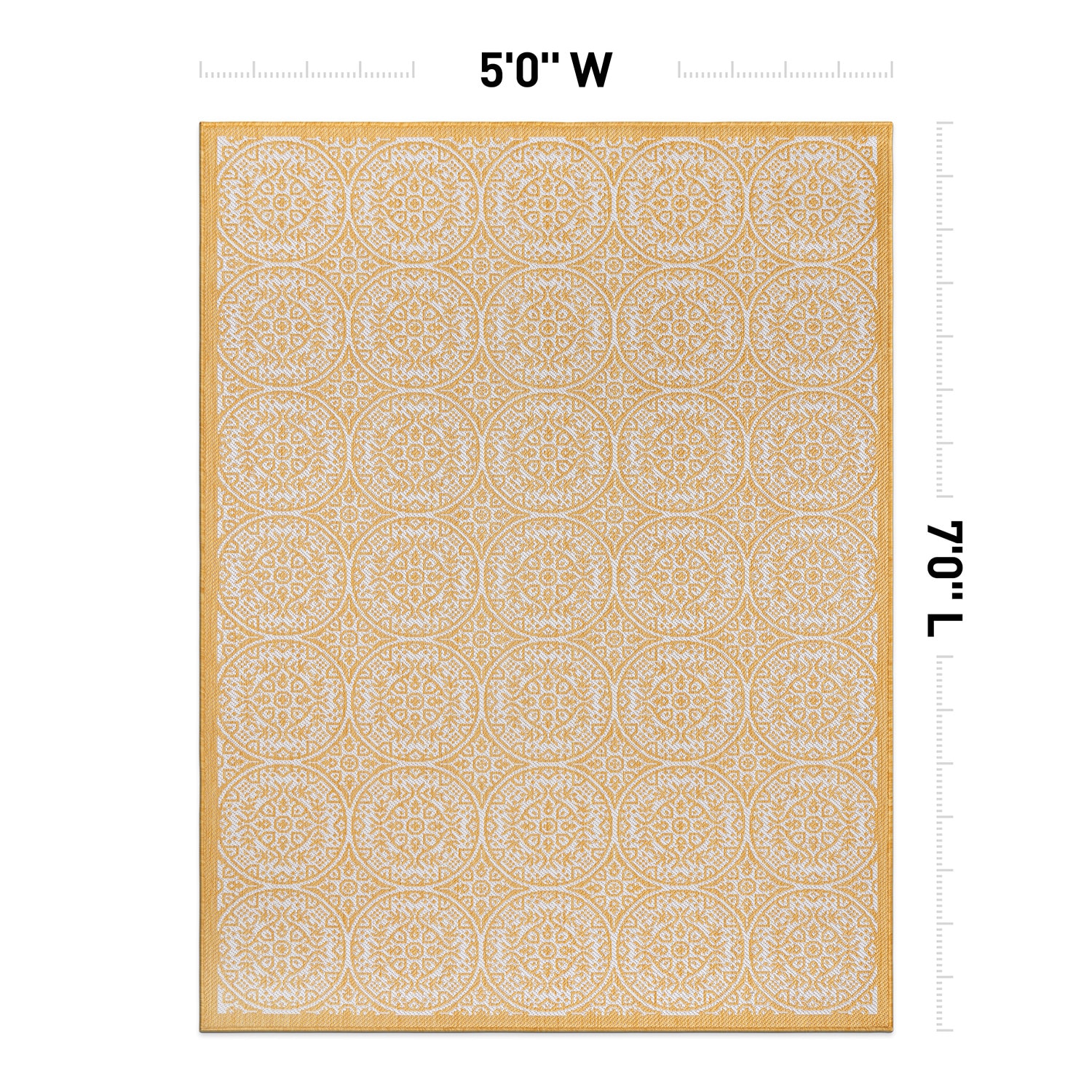 World Rug Gallery 121YELLOW5X7 rugs - View #3