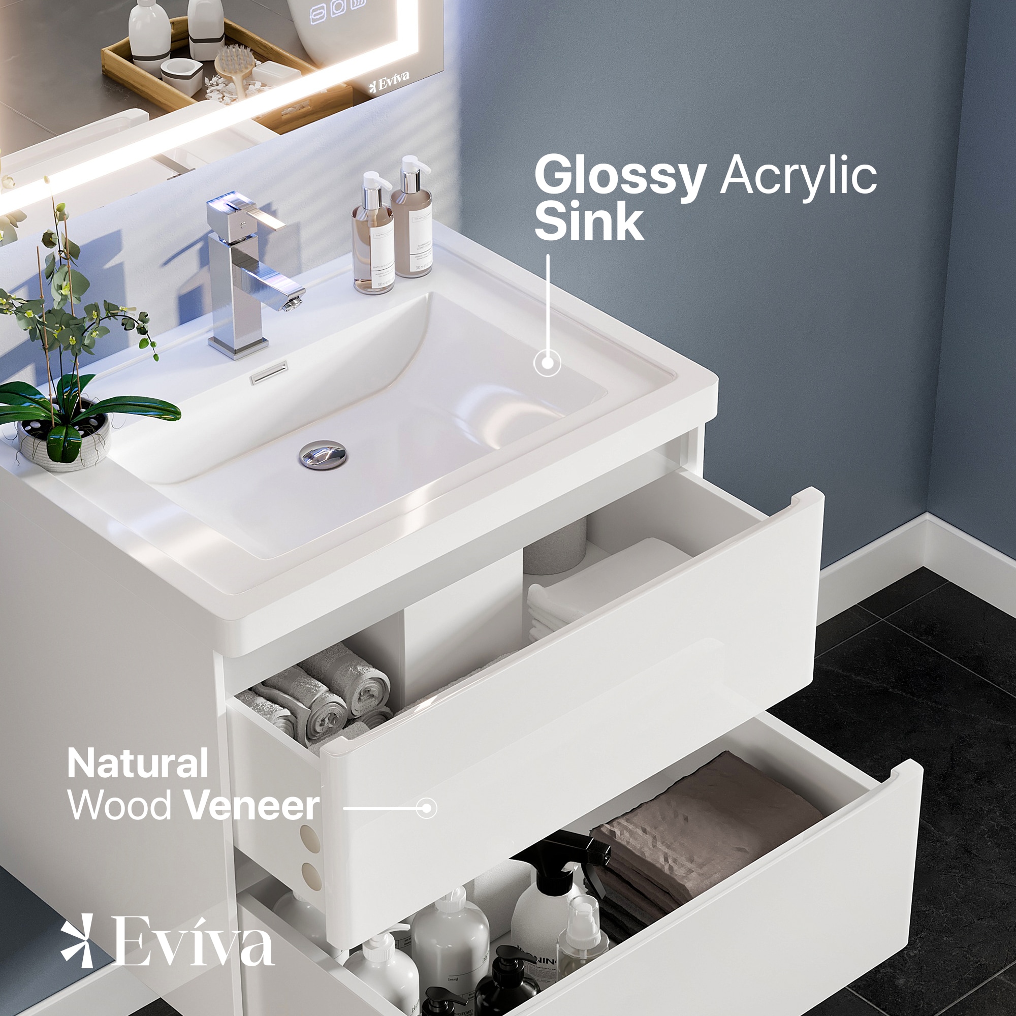 Eviva EVVN700-28WH-WM Bath-Vanity-Combo - View #4