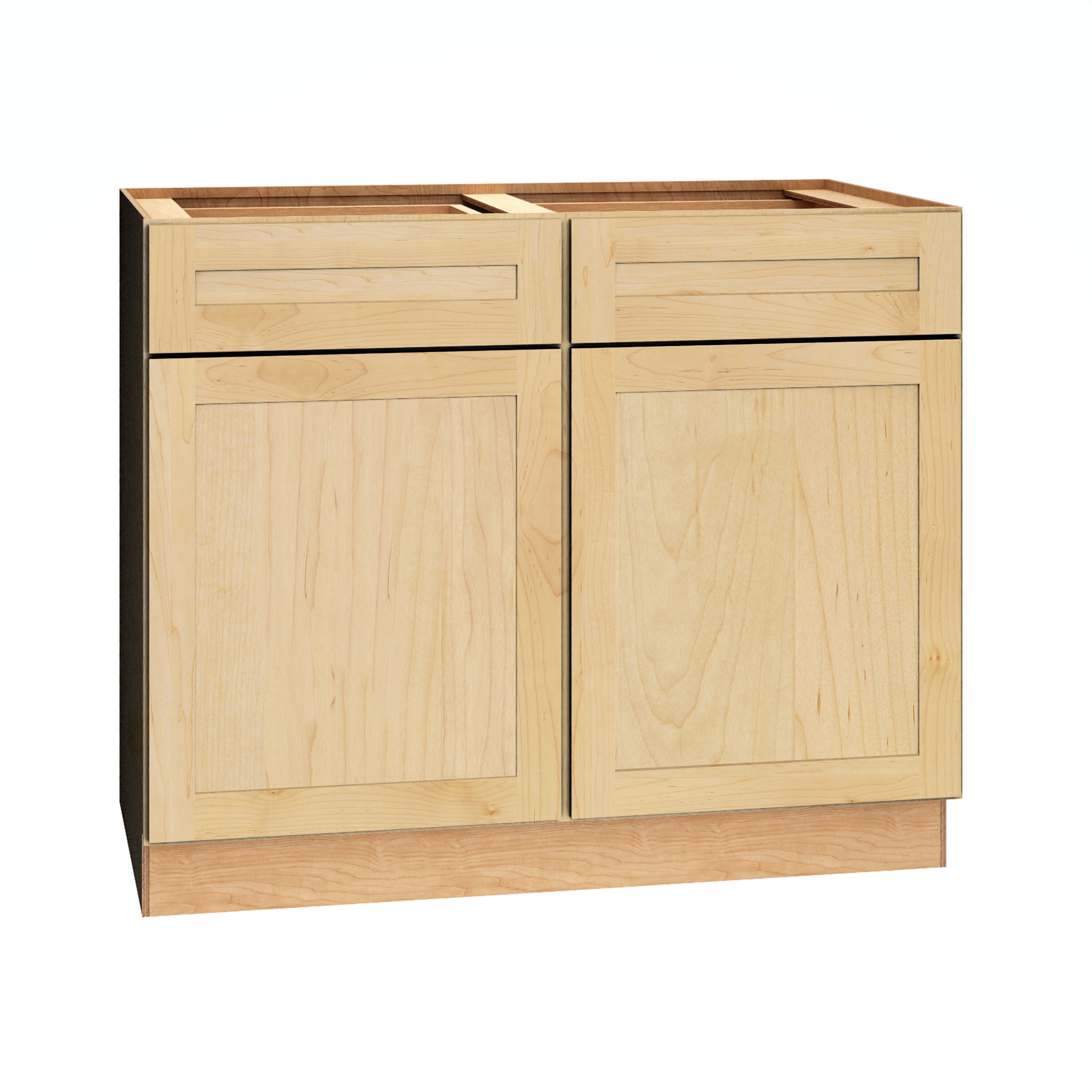 Diamond Express 62J-B42 Jamestown 42-in W x 34.5-in H x 24-in D Natural Light Brown Base Fully assembled Plywood Cabinet Recessed Panel Shaker
