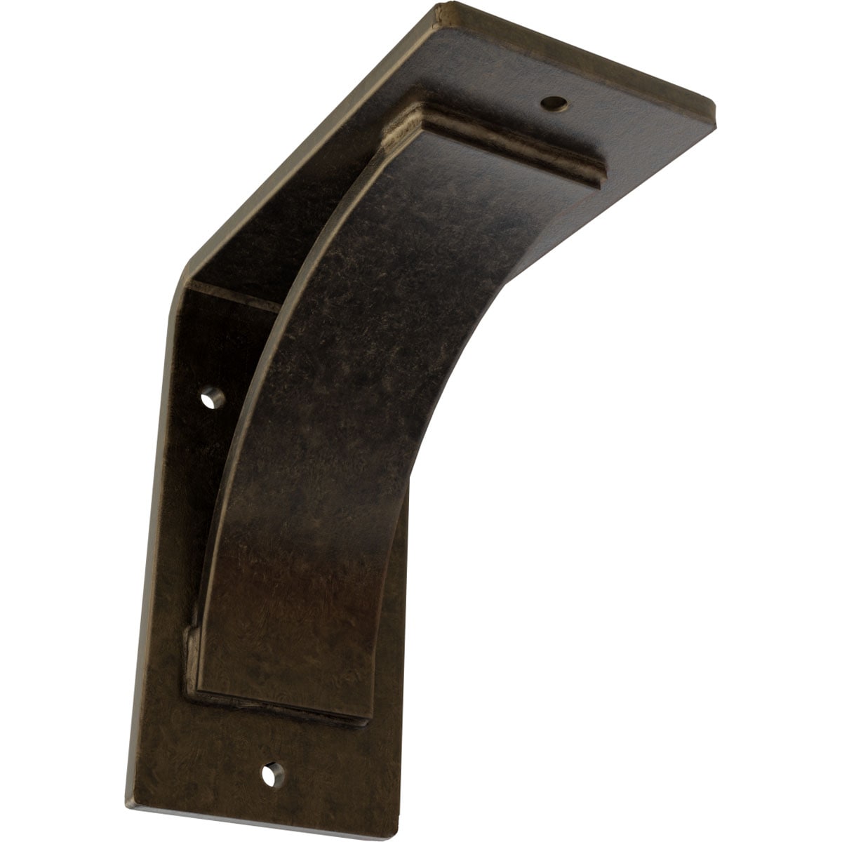 Ekena Millwork BKTM03X06X06MOAPG Morris Morris 6-in x 3-in x 6-in Antique gold Steel Mounting bracket
