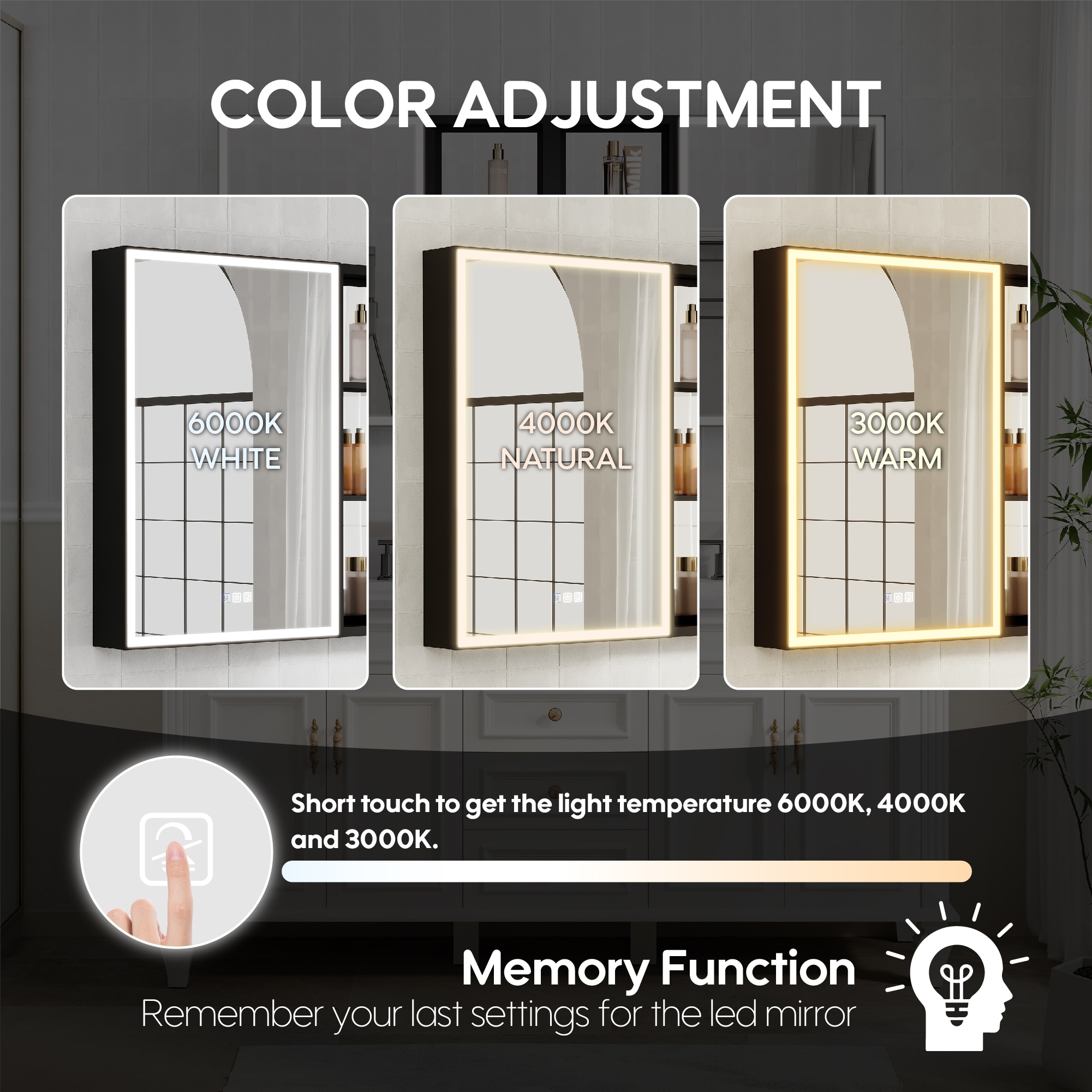 Forclover HE-JG9560 Bathroom-Medicine-Cabinets - View #12