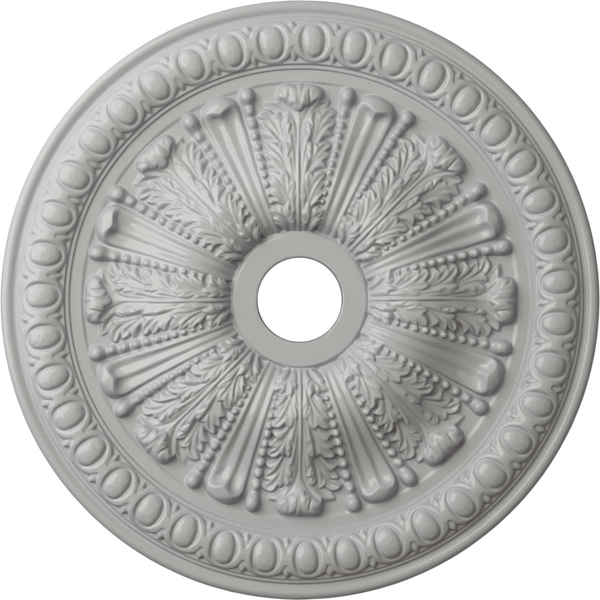Ekena Millwork CM27TOFRF Tomango Egg and Dart 27.875-Inches W x 27.875-Inches L Painted Frost Polyurethane Whole Ceiling Medallion
