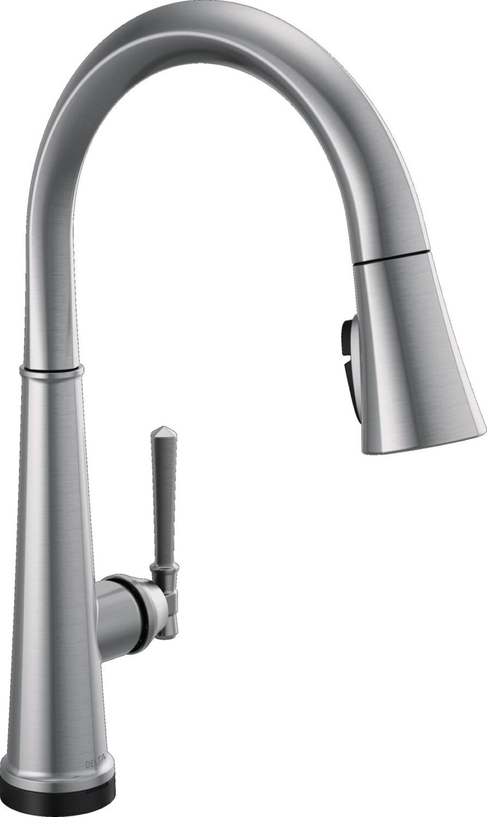 Delta 9182TL-AR-PR-DST Emmeline Lumicoat Arctic Stainless Single Handle Deck-mount Touchless Pull-down Kitchen Faucet with Sprayer