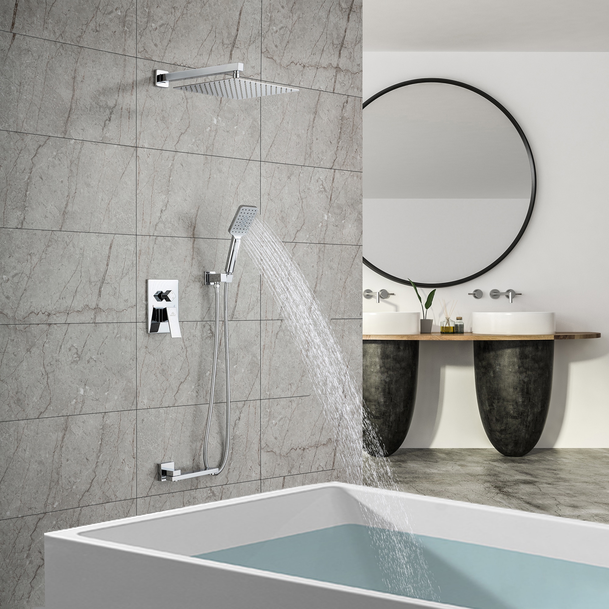 Clihome CL-028-MB-SL Showerhead-Bar-Panels - View #5
