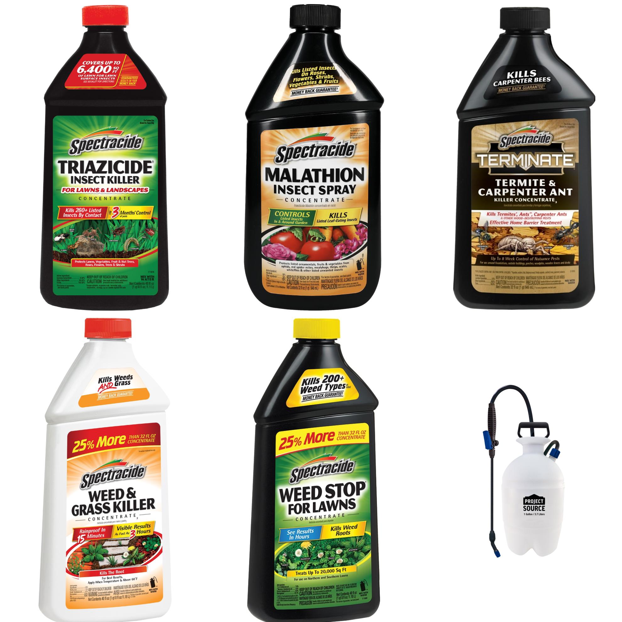Spectracide  Concentrate Insect Killer and Project Source 1-Gallon Plastic Handheld Sprayer Collection