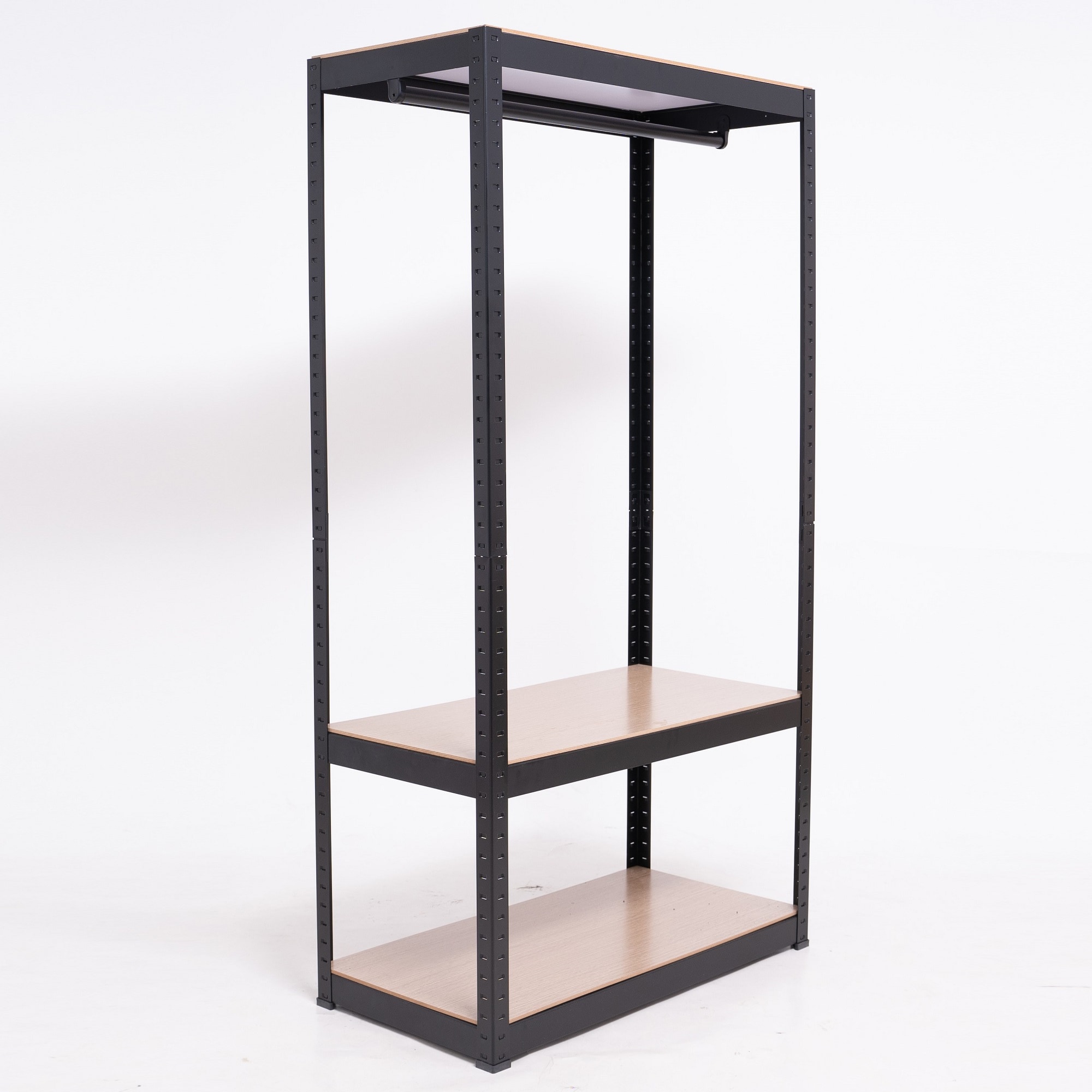 Kahomvis GRAIN-QPS4-728 Black Steel Clothing rack