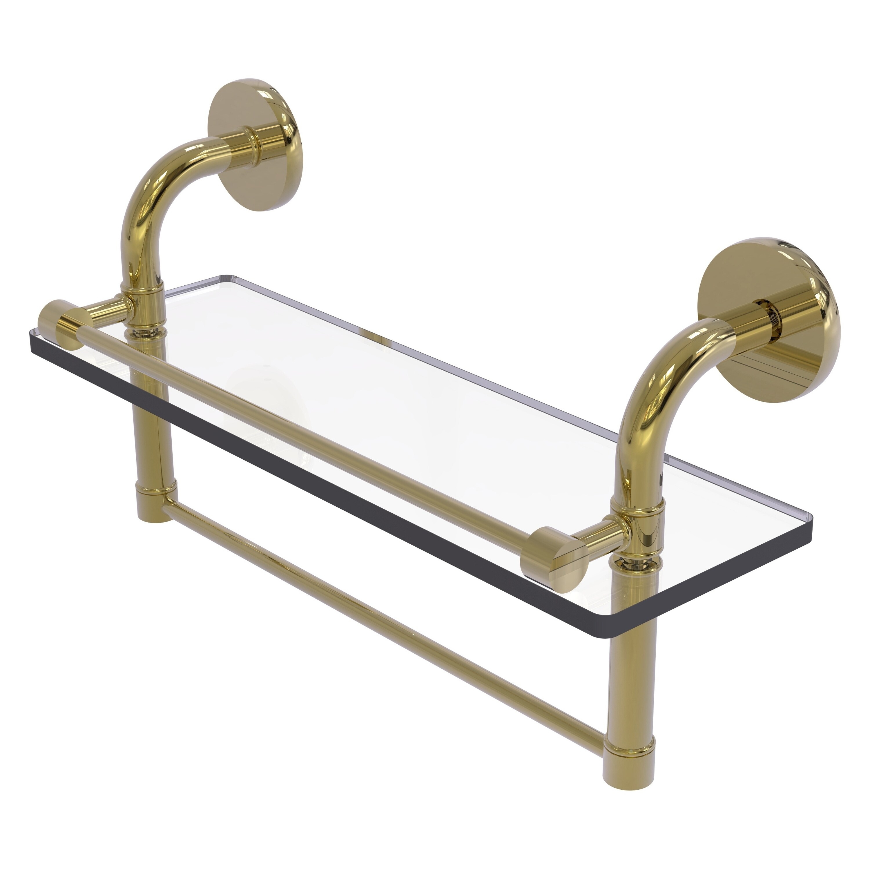 Allied Brass Unlacquered 3-Tier Brass Wall Mount Corner Bathroom Shelf  (8-in X 15-in X 8-in) in the Bathroom Shelves department at