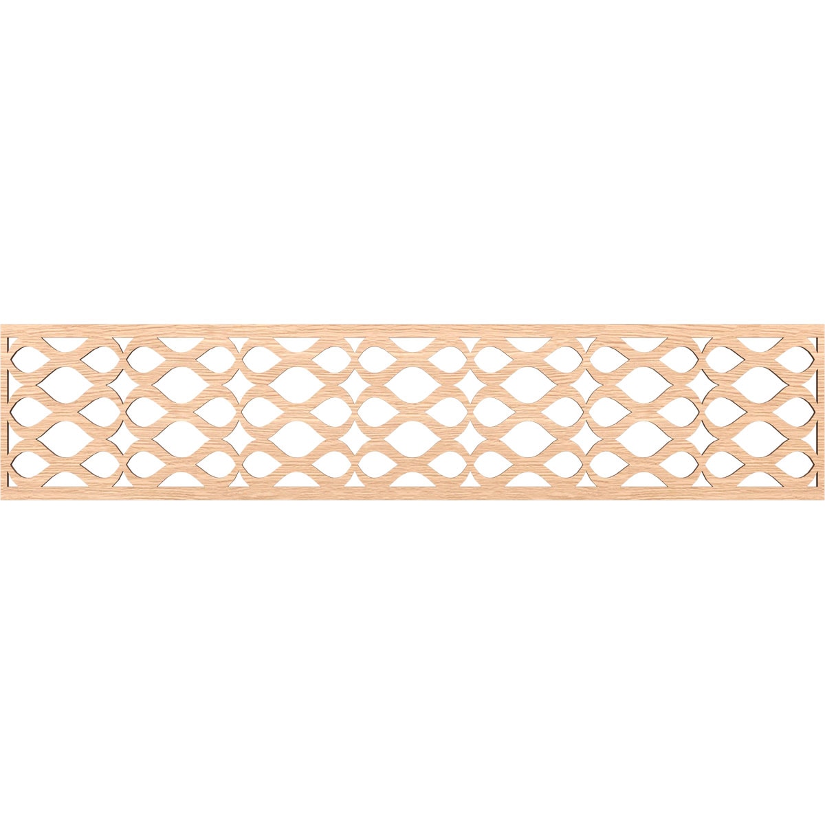Ekena Millwork MLDA10X46SMRRO Somerset Fretwork Flat Trim 10-in x 3.9-ft Red Oak Brown Unfinished 2157166 Pierced Wall Panel Moulding