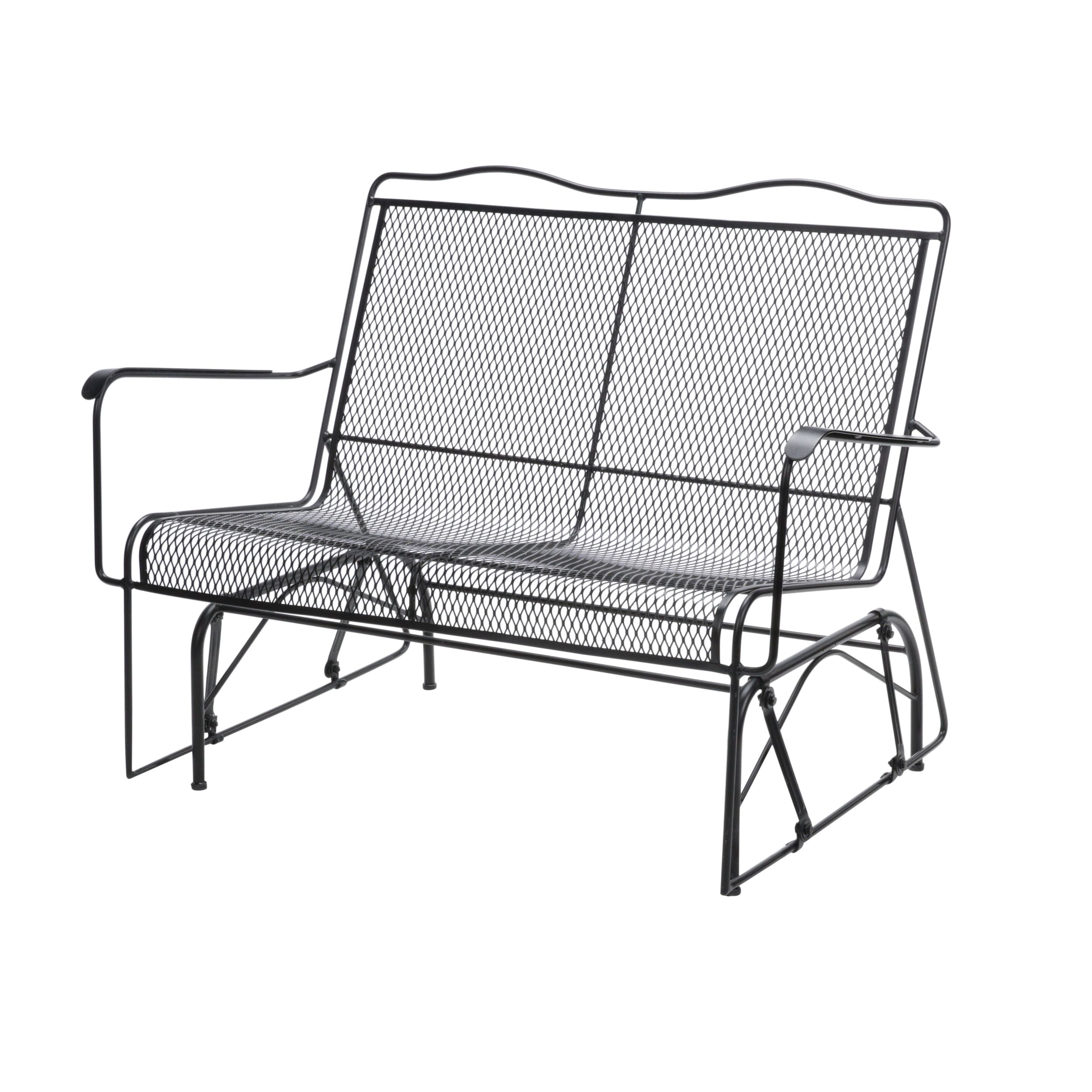 arlington house wrought iron loveseat glider