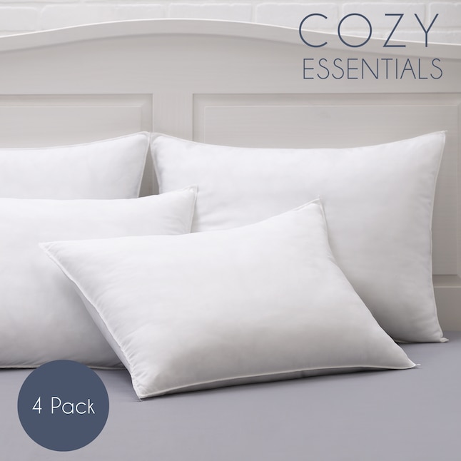 Cozy Essentials 4-Pack Standard Soft Down Alternative Bed Pillow in the Bed  Pillows department at