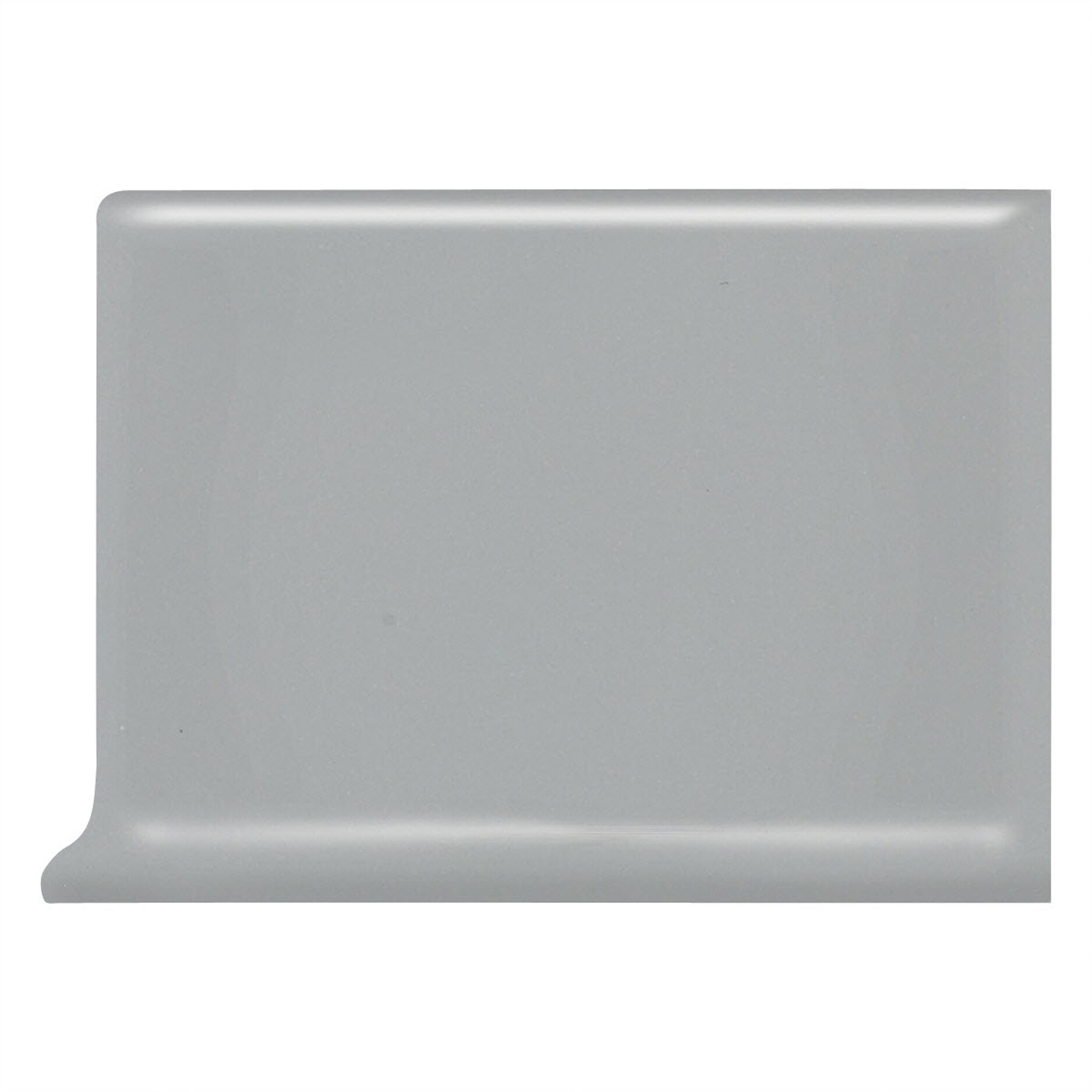 American Olean Bright Light Smoke Ceramic Cove Base Tile (4-in x 6-in)