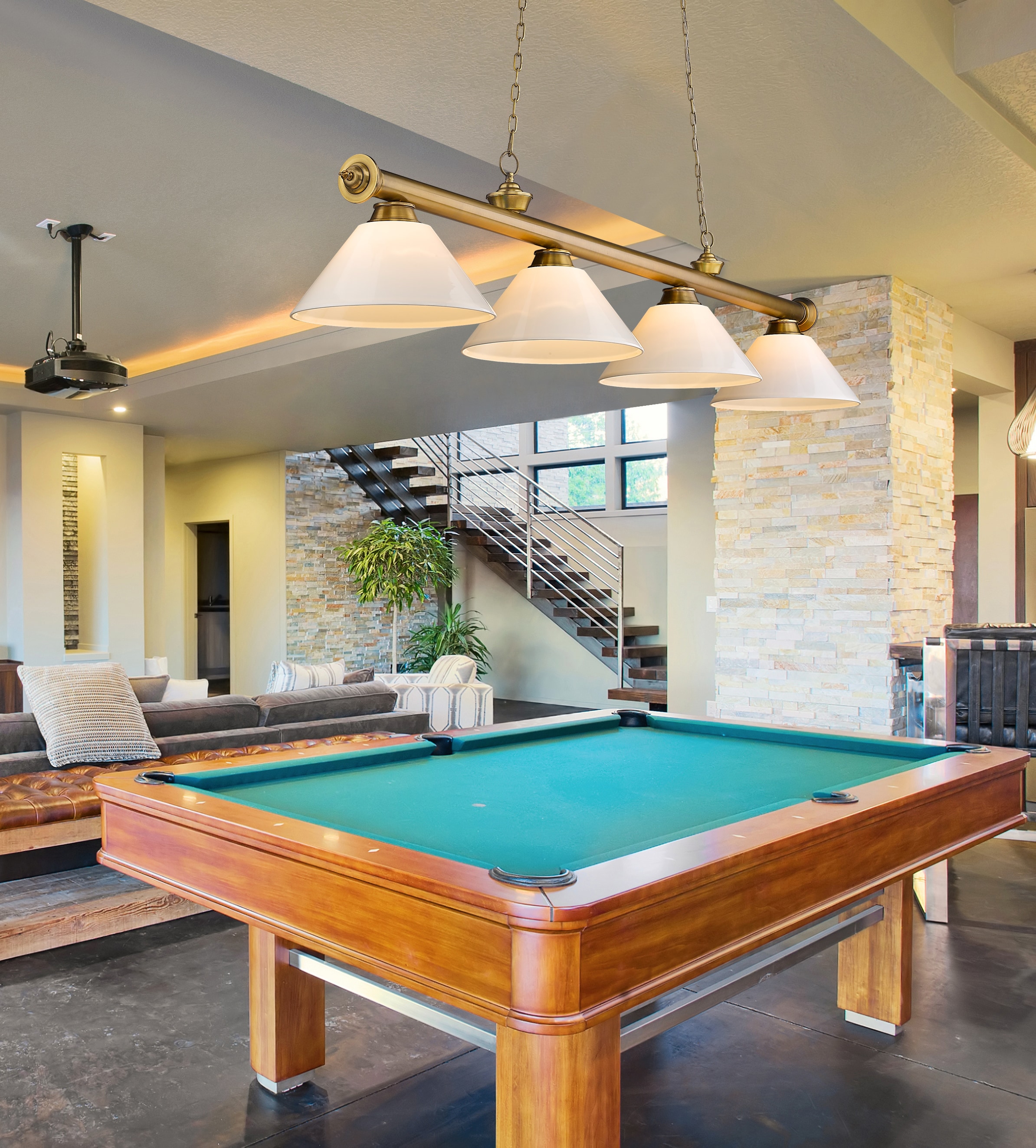 Z-Lite 2306-4RB-PWH Pool-Table-Lighting - View #6