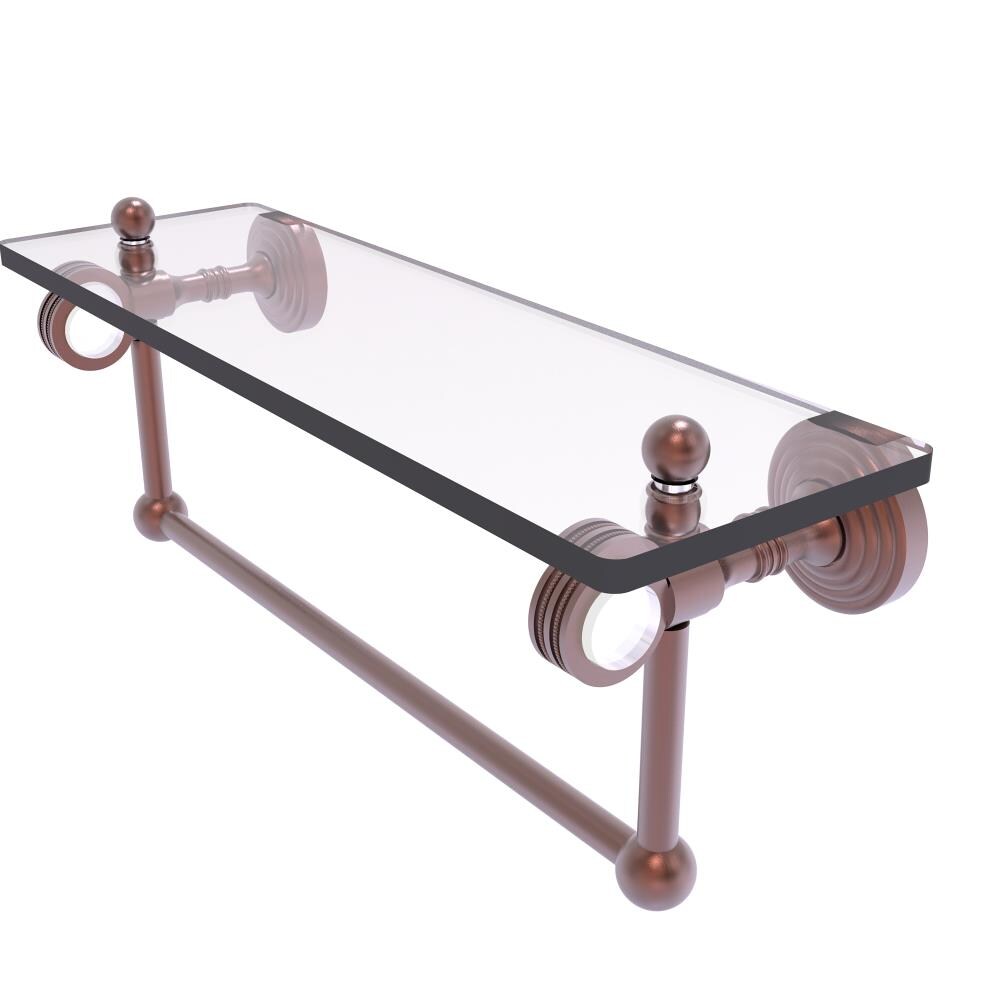 Allied Brass PG-1TBD-16-CA Pacific Grove Antique Copper Wall mount Bathroom Shelf ( 16-in x 6.4-in x 5-in )