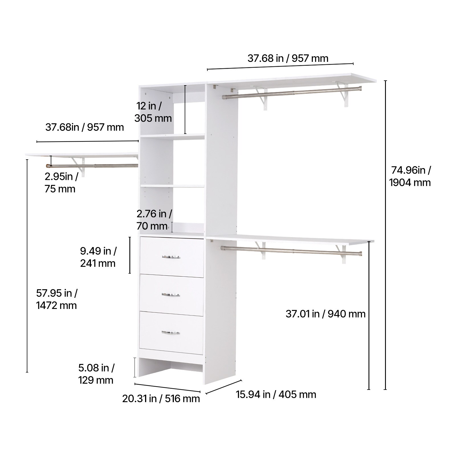LUXEYARD DS-J-334280330 Wood-Closet-Kits - View #7