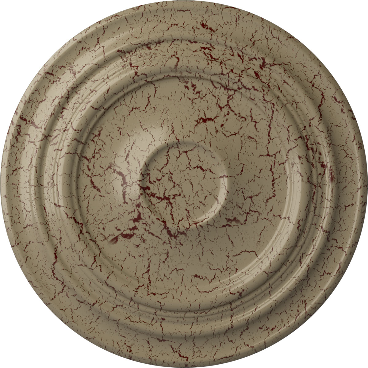 Ekena Millwork CM32GIGDC Giana 32.625-in W x 32.625-in L Painted Gobi Desert Crackle Polyurethane Whole Ceiling Medallion