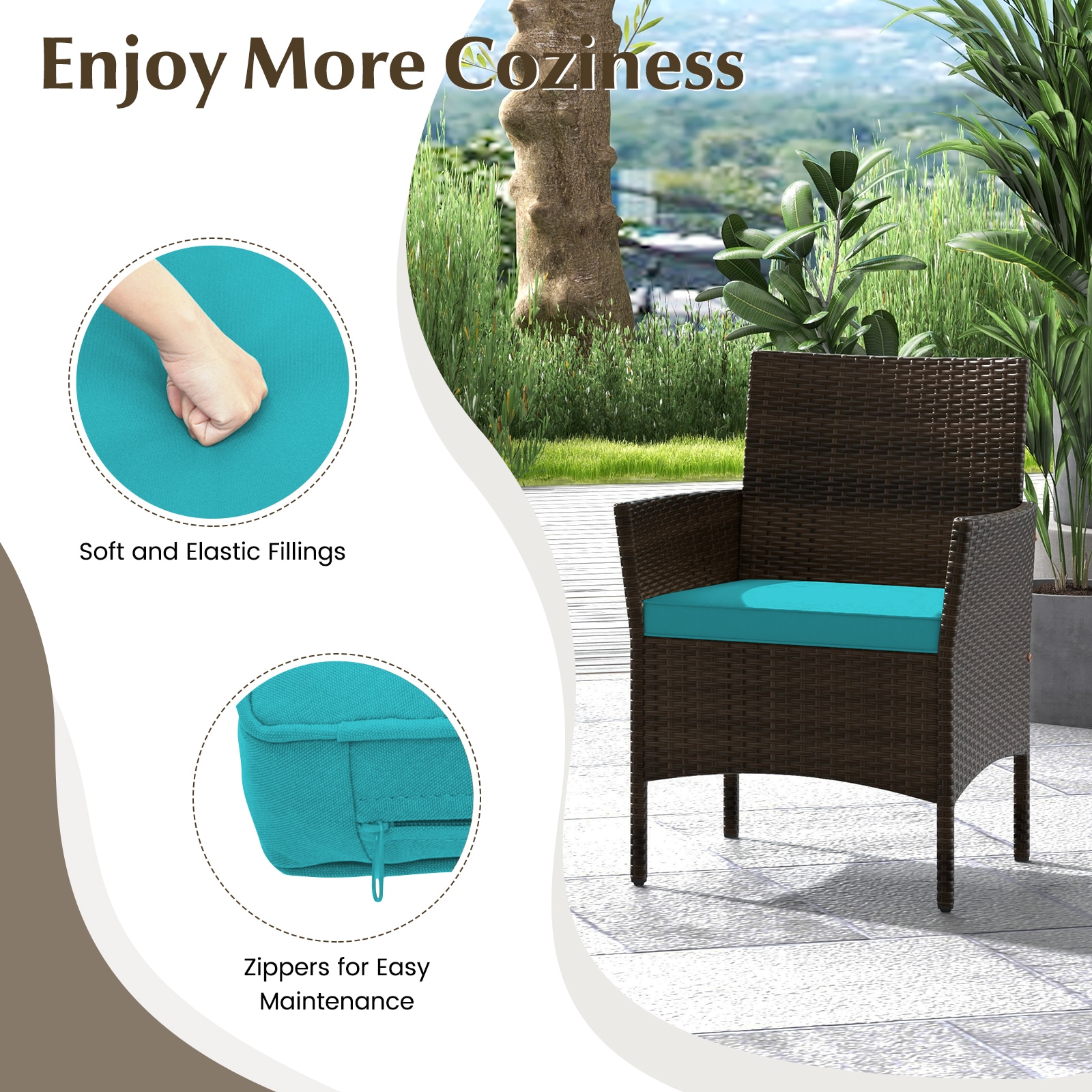 Forclover HYFW-1887TU Patio-Conversation-Sets - View #4