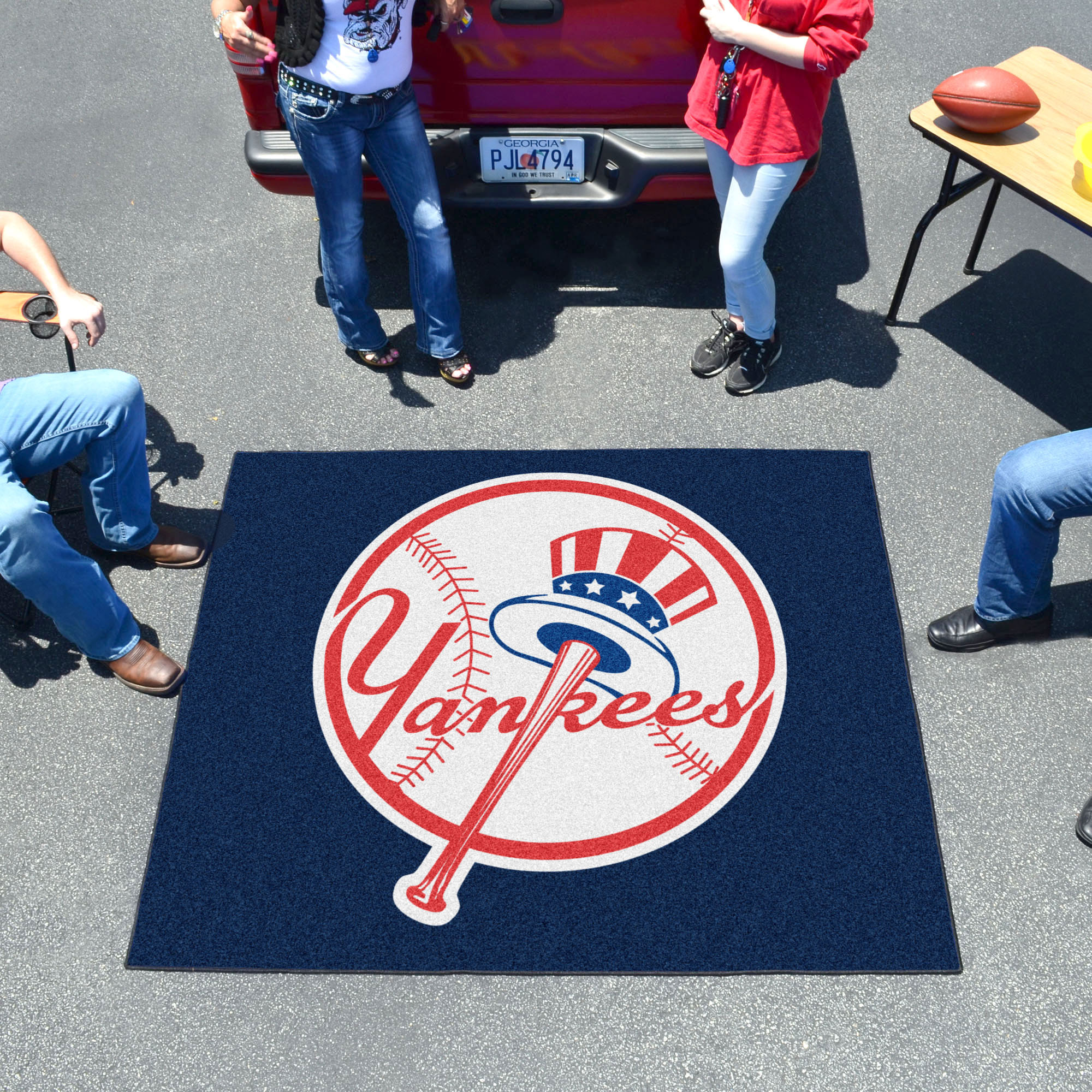 FANMATS MLB Tailgater Mat 5 X 6 (ft) Navy Indoor Solid Area Rug At ...