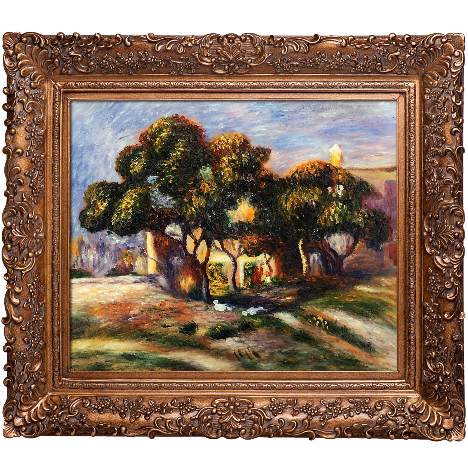 La Pastiche Medlar Trees, Cagnes, 1908 Pierre-auguste Renoir Framed 29. ...