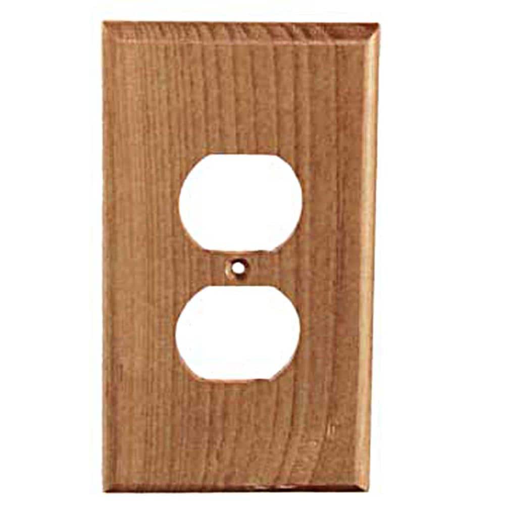 Sierra Lifestyles 682390 1 -Gang Specialty Size Alder Wood Indoor Duplex Wall Plate