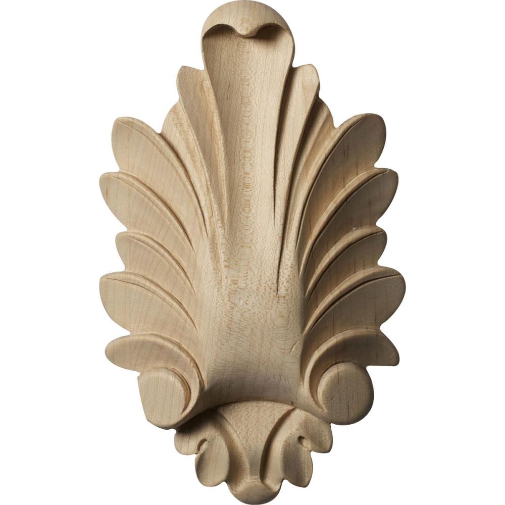 Ekena Millwork ROS03X06HIMA Large Hillsborough Center 6-in x 6-in Oval Unfinished Maple Wood Rosette