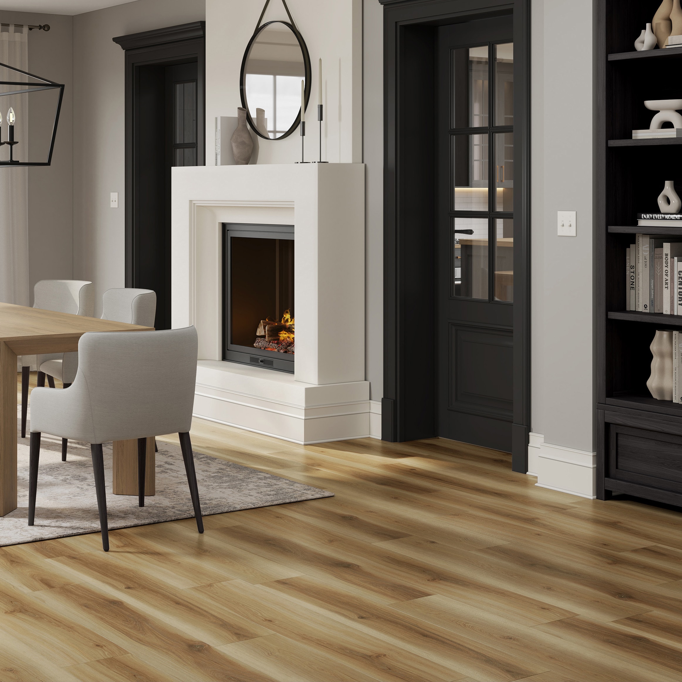 STAINMASTER Swansboro Hickory 22-mil x 9-in W x 48-in L Waterproof