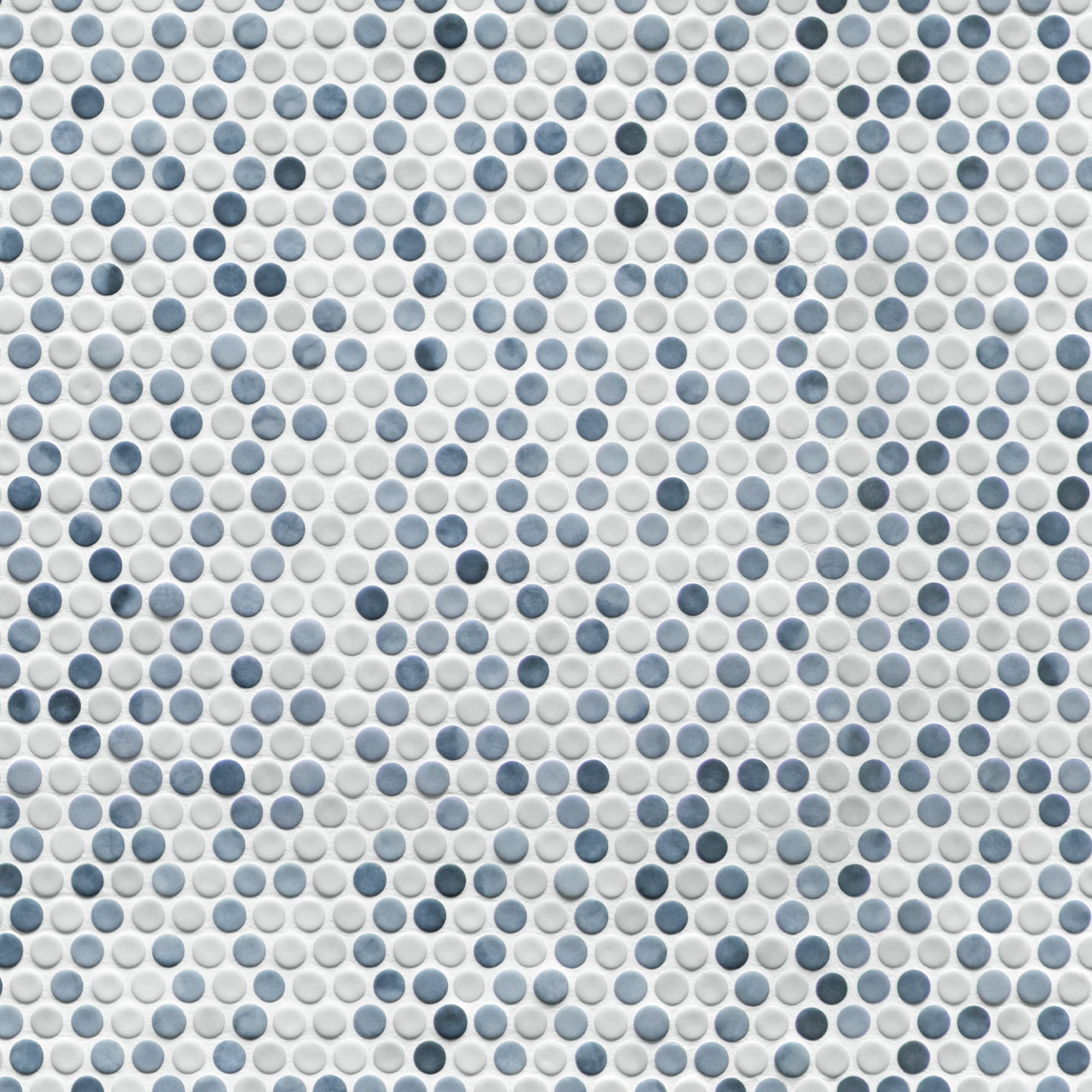 12" x 12" Black Matte Glass Pebble Mosaic Tile