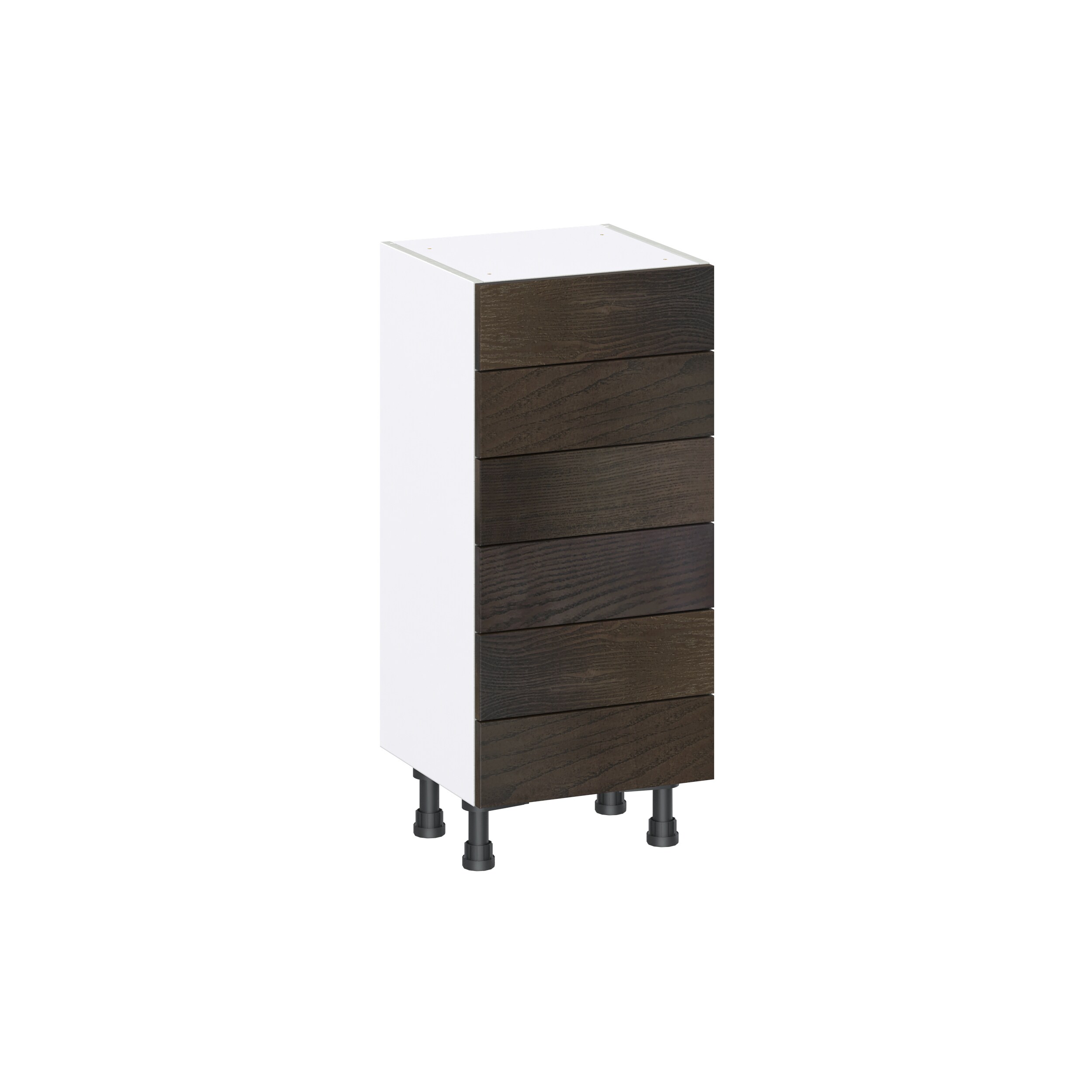 Hugo&Borg Montclaire 15-in W x 34.5-in H x 14-in D Wood 6-Drawer Base Fully Assembled Cabinet (Recessed Panel Style)
