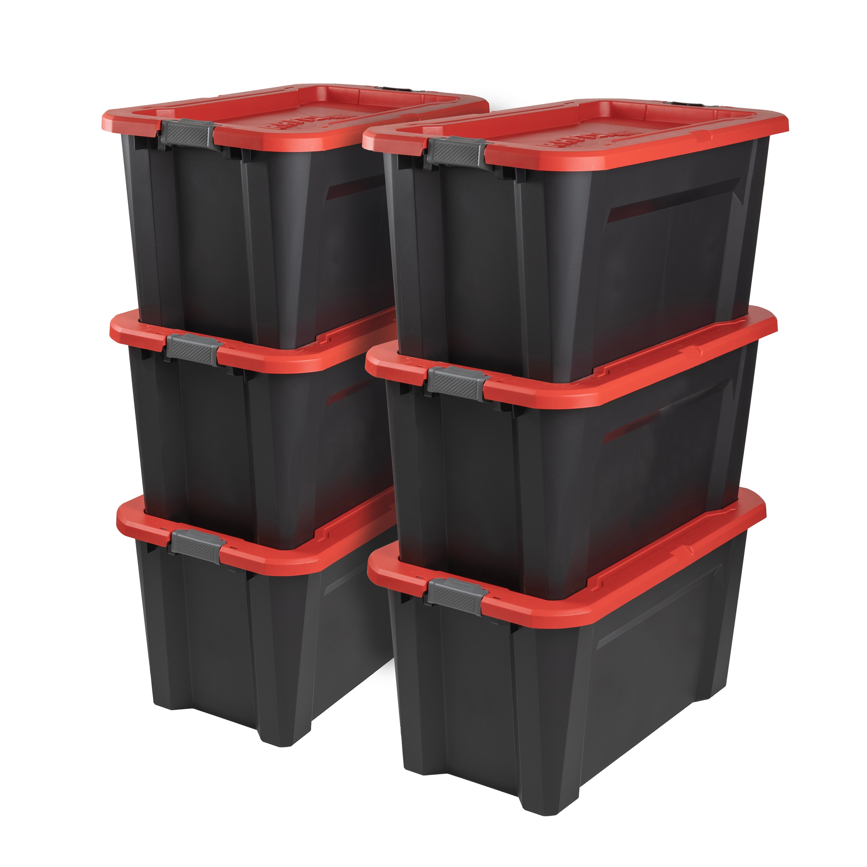 CRAFTSMAN X-large 50-Gallons (200-Quart) Black Heavy Duty Rolling Tote with  Latching Lid in the Plastic Storage Containers department at