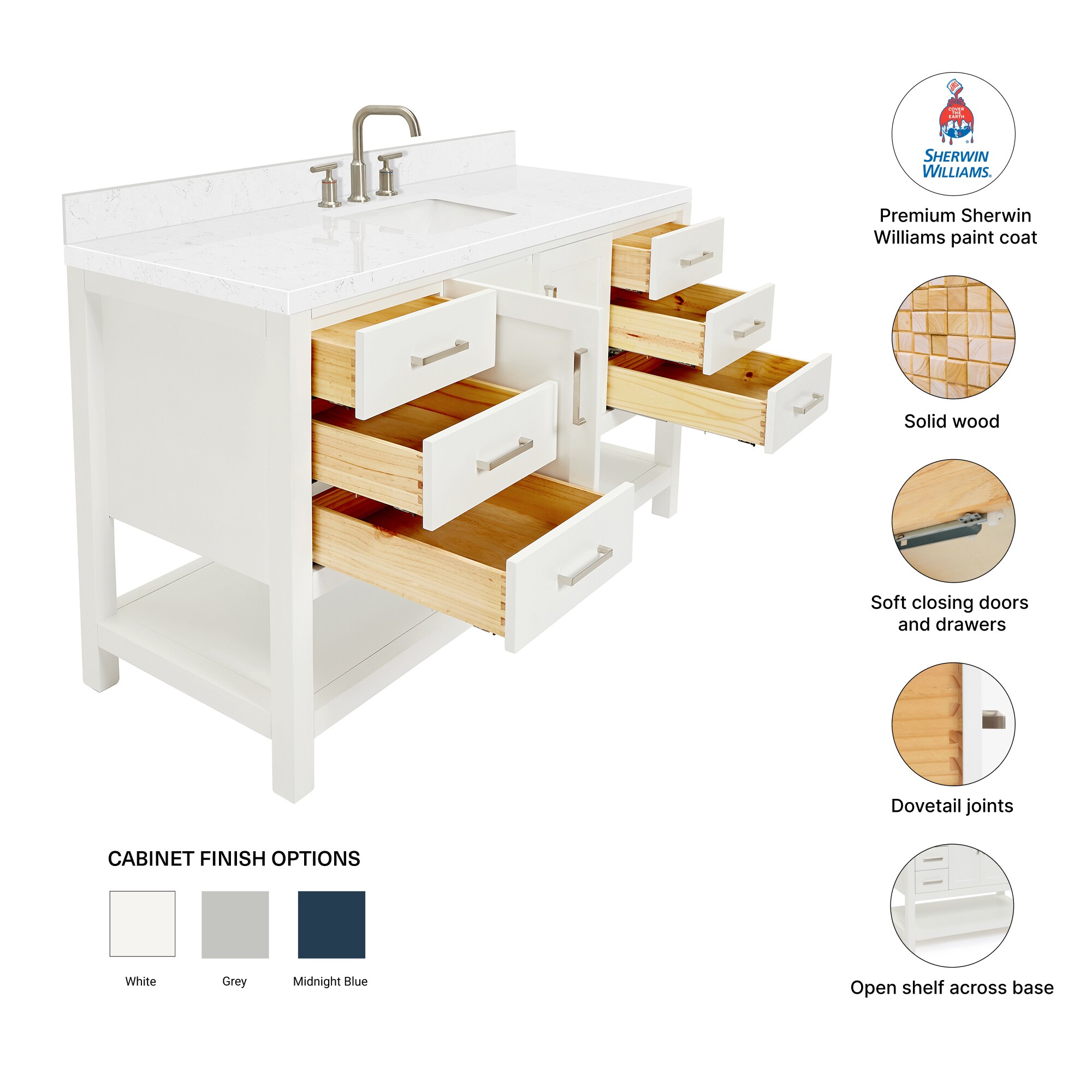 ARIEL S060SCQRVOWHT Bath-Vanity-Combo - View #4