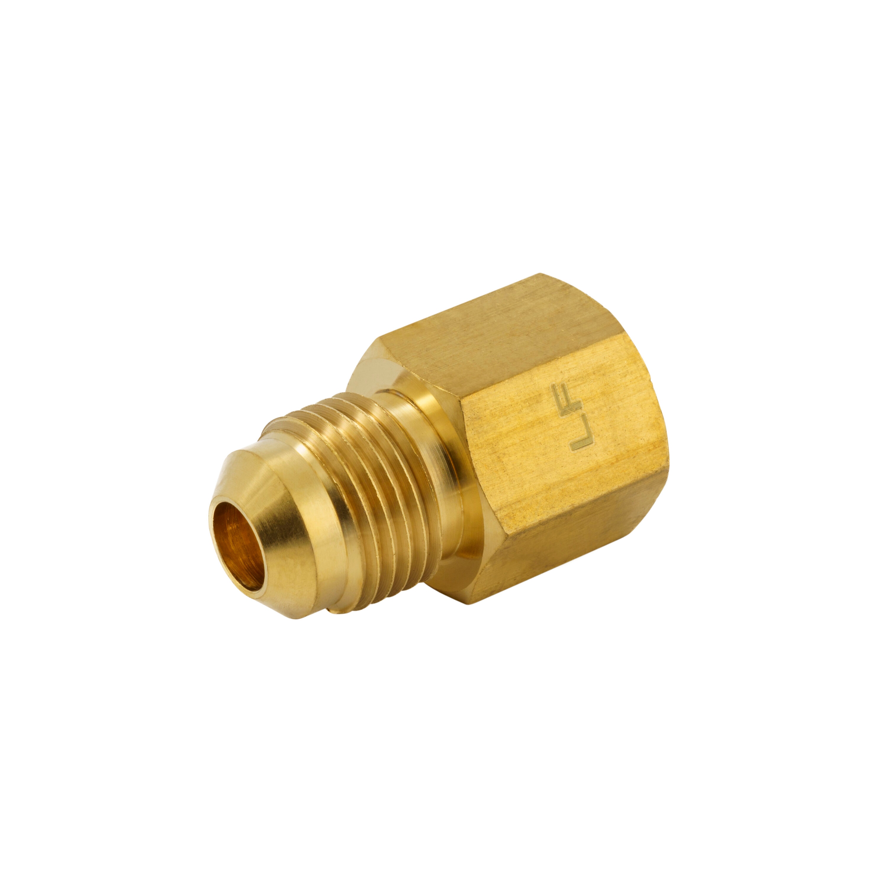 Brass 3/8-in COMP x 3/8-in FL Fine Thread Compression Adapter