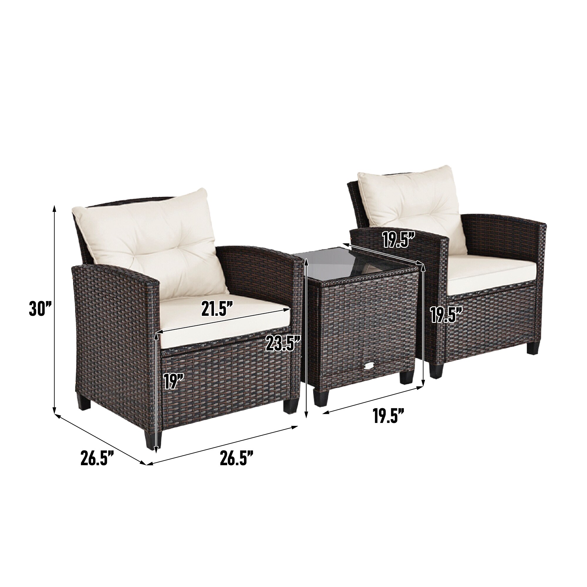 LIVIZA OUS68667WH Patio-Conversation-Sets - View #2