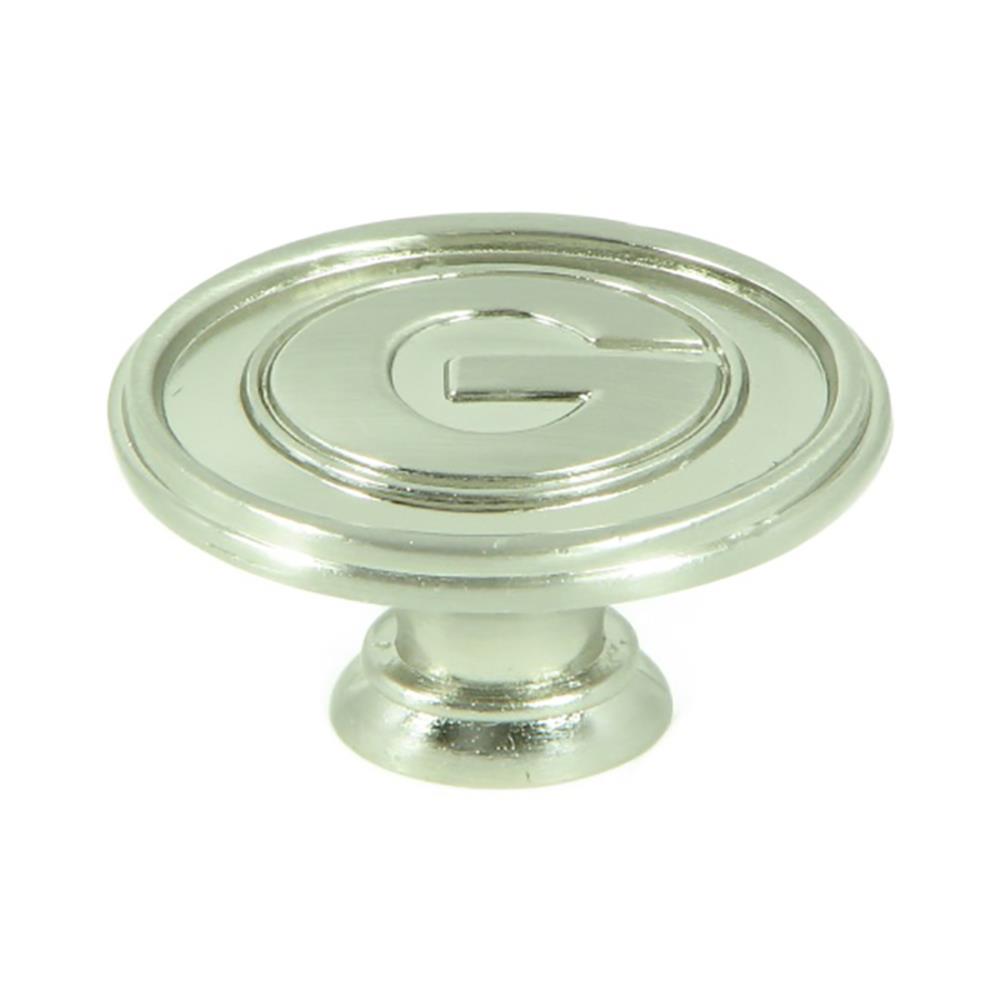 Stone Mill Hardware CL81097-SN-GEO Collegiate Hardware Satin Nickel Oval Contemporary Cabinet Knob