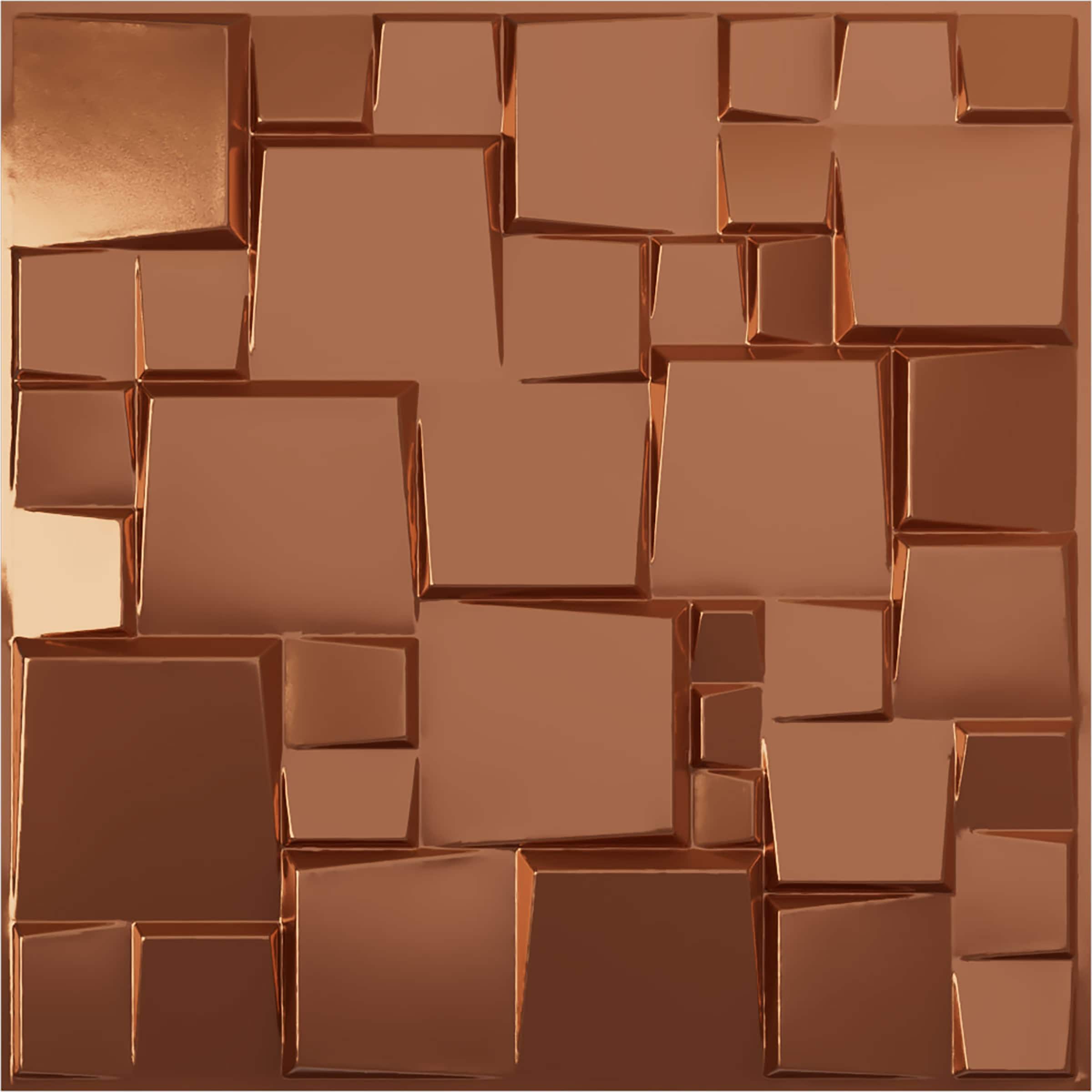Ekena Millwork WP20X20MSBCO-CASE-12 19-5/8-in x 19-5/8-in Embossed Paintable/Stainable Copper PVC Wall Panel ( 12 -Pack, Covers 32.04-sq ft )