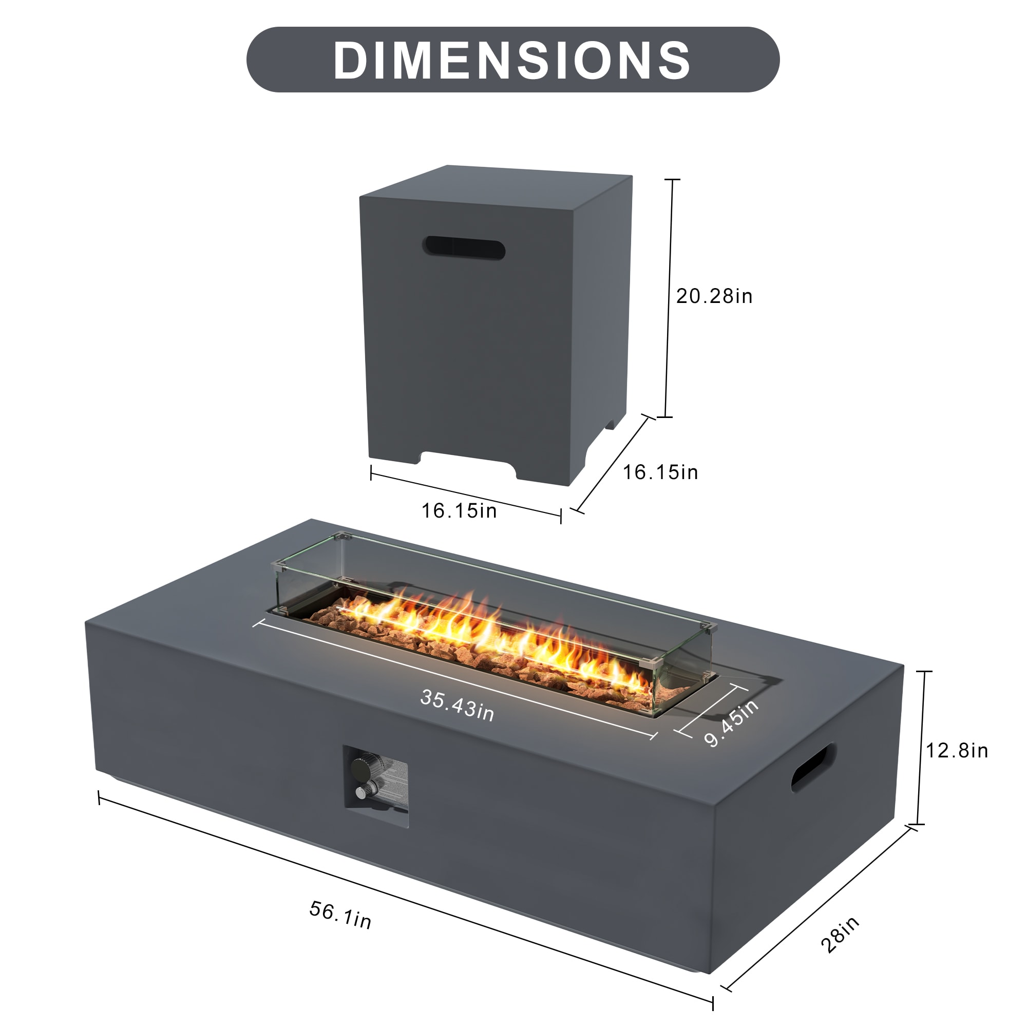 UPHA PL-2CZ-56MDK-Z2-T Outdoor-Gas-Firepits - View #6
