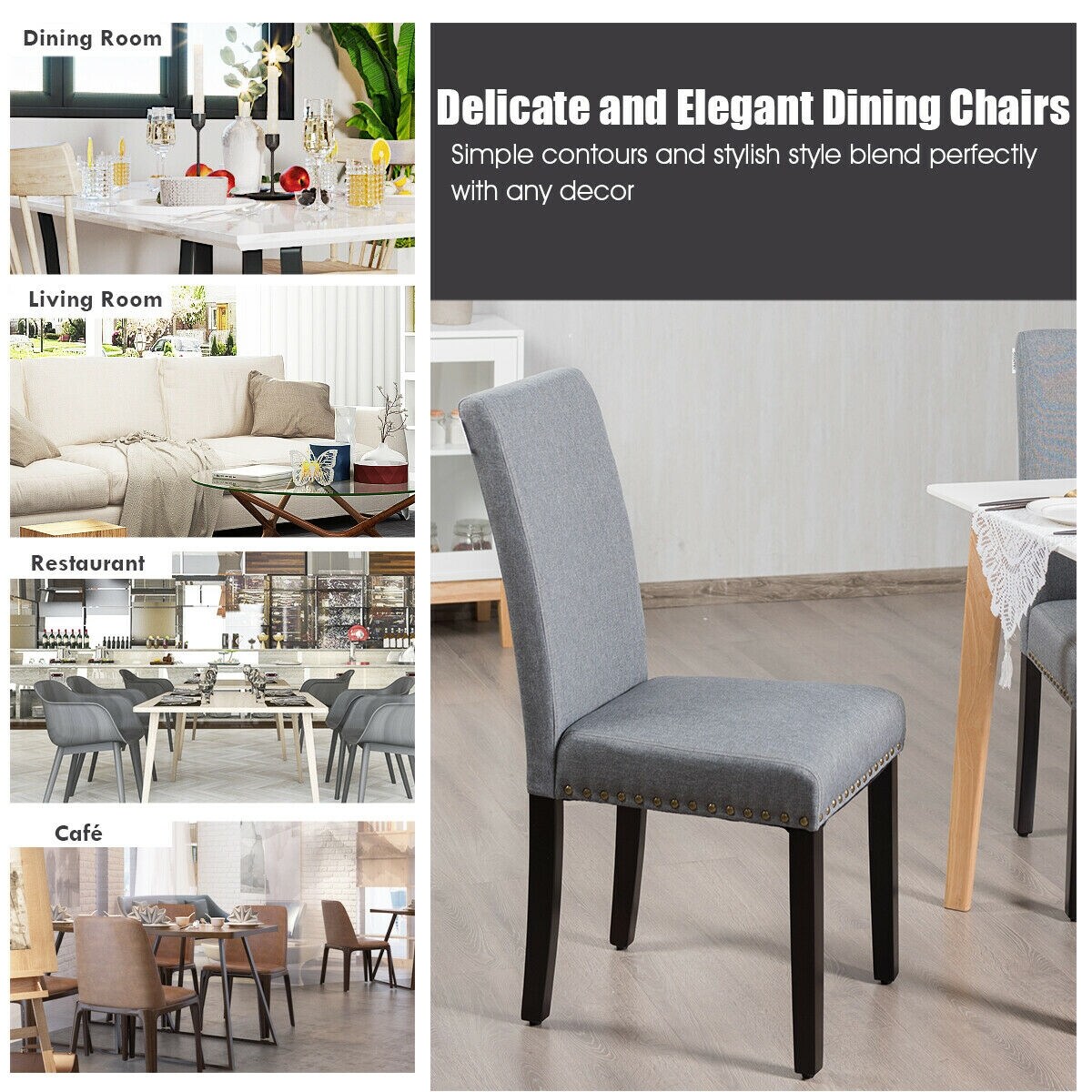 WELLFOR HW-HWY2-65395GR Dining-Chairs - View #9