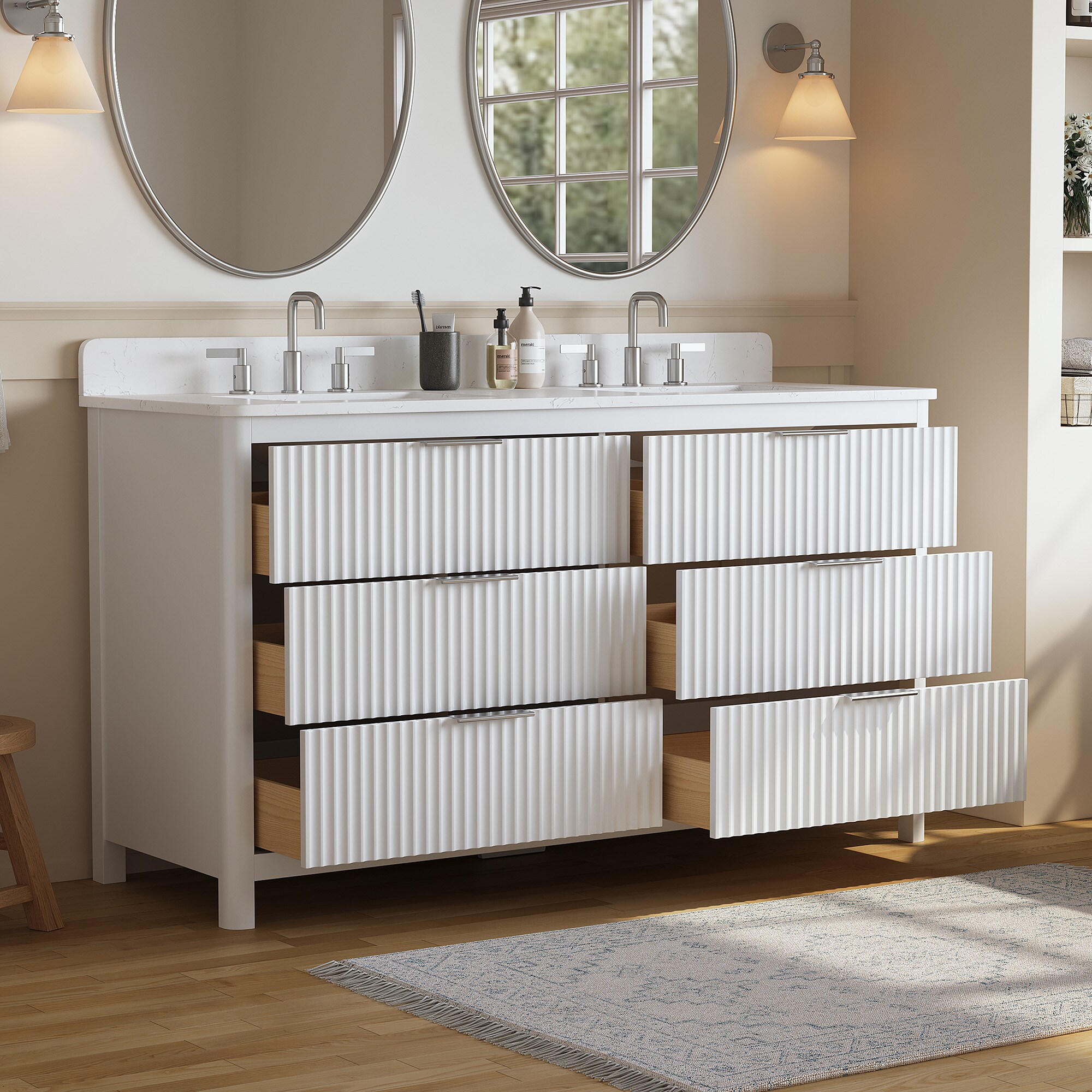 DELUXE LIVING V24001-60WT Bath-Vanity-Combo - View #6