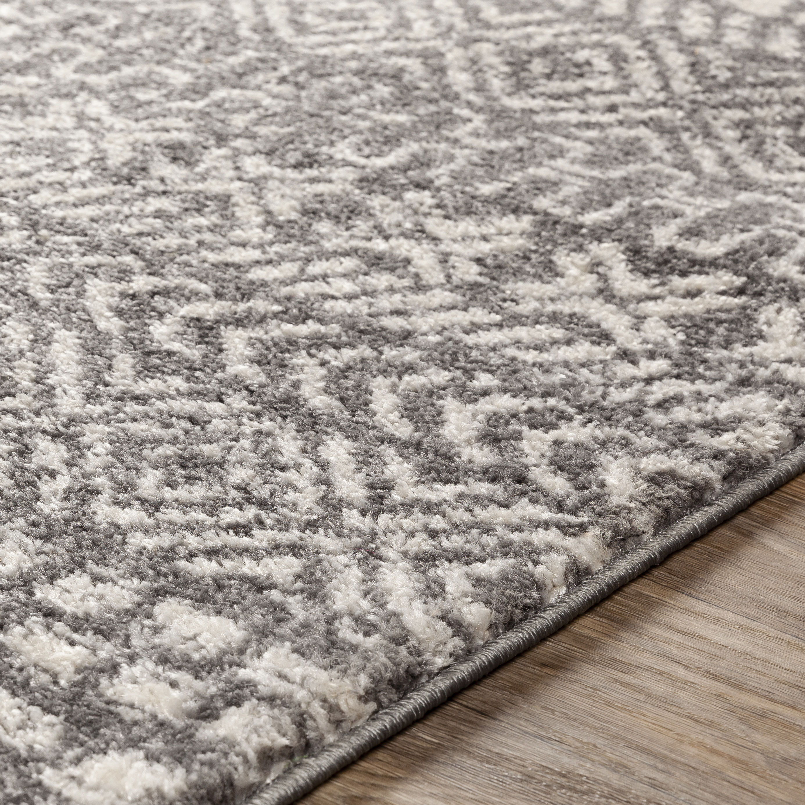 Surya Sunderland 8 X 10 (ft) Gray Indoor Trellis Global Area Rug in the ...