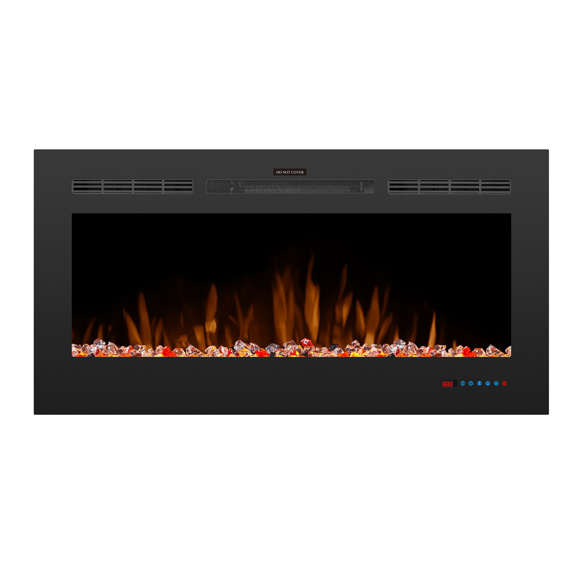 CASAINC TR-83242IN 42-in W Black Fan-forced Electric Fireplace