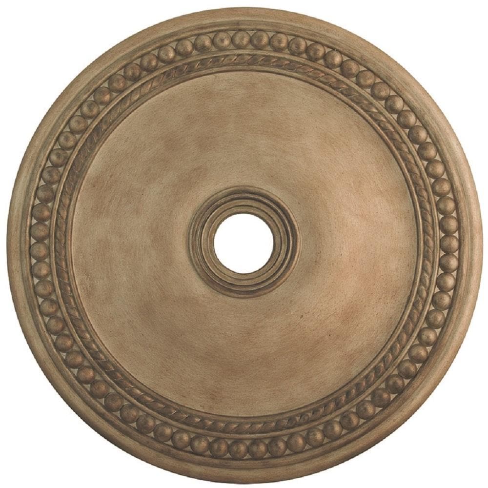 Livex Lighting 82077-73 Wingate 36-in W x 36-in L Traditional Painted Antique Silver Leaf Polyurethane Whole Ceiling Medallion
