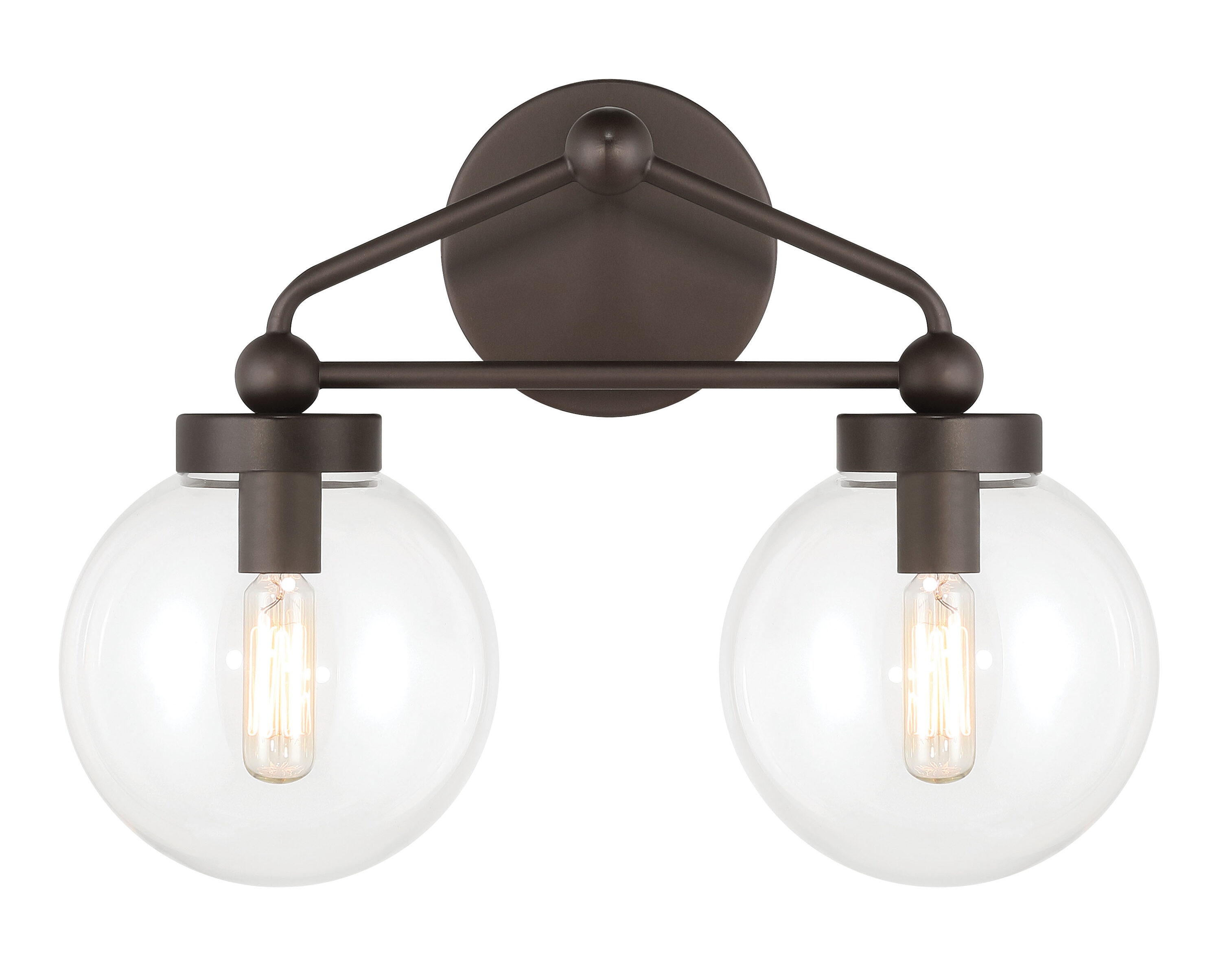 Minka Lavery 2972-860 Stella 14.75-in 2 -Light Matte Bronze Modern/contemporary Vanity light bar
