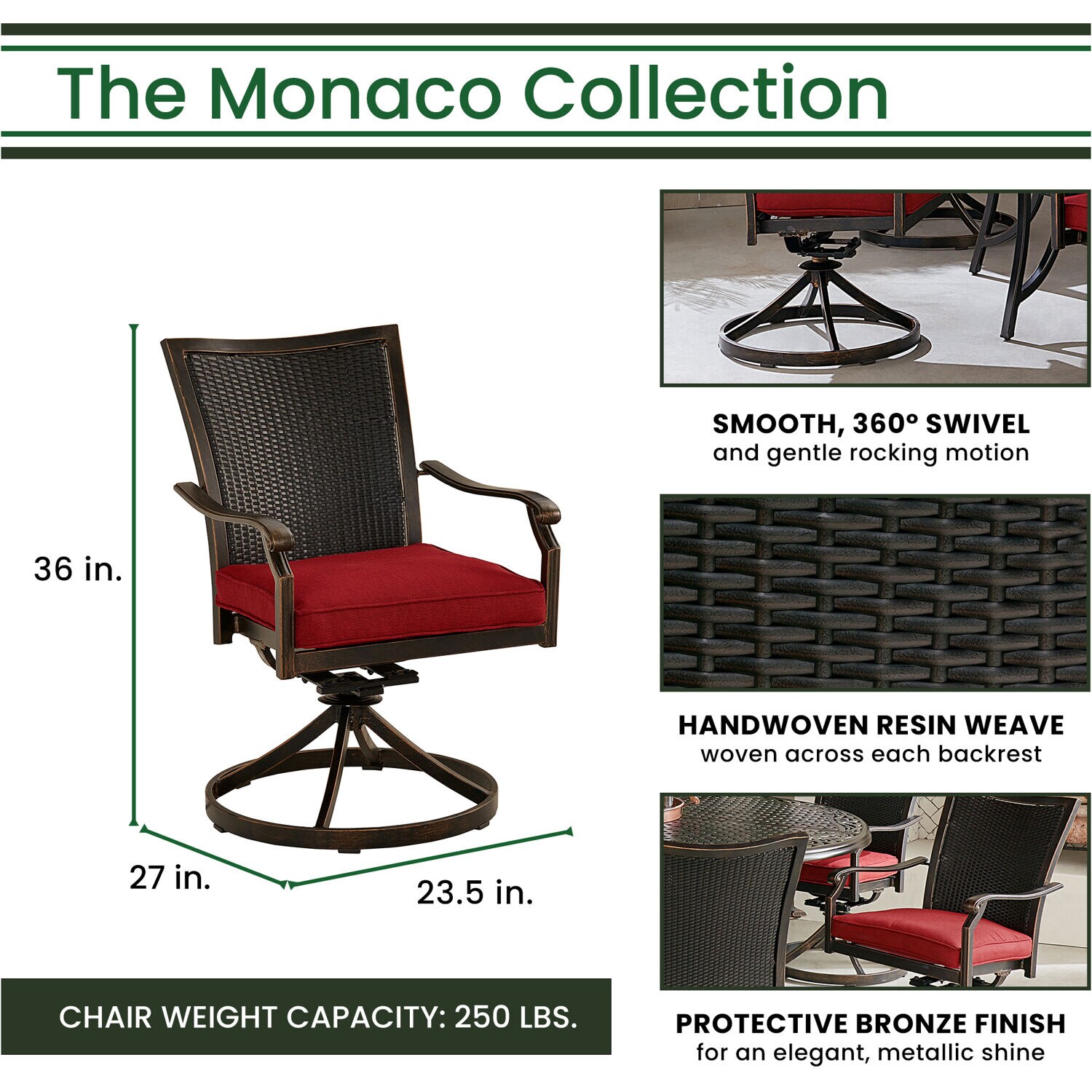 Hanover MONDNWB7PCSW6RDTLSUR Patio-Dining-Sets - View #4
