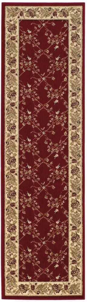 Radici USA 1590/1005/RED Como 2 x 8 (ft) Polypropylene Red Rectangular Indoor Trellis Oriental Runner rug