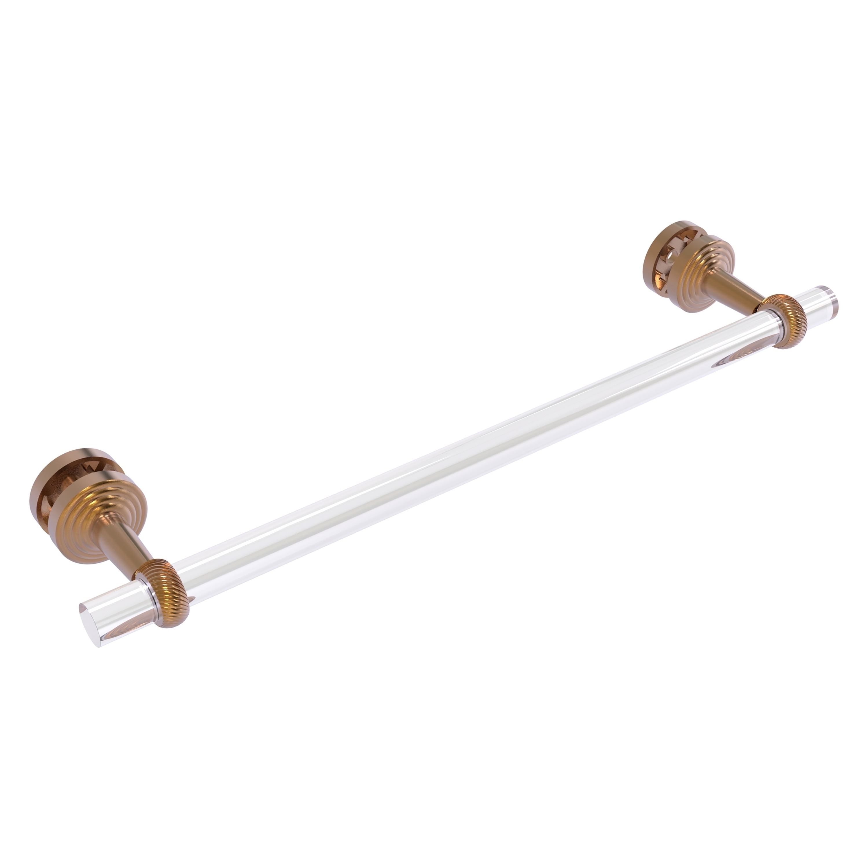 Allied Brass PB-41T-SM-18-BBR Pacific Beach 18-in Brushed Bronze Wall mount Single Towel Bar
